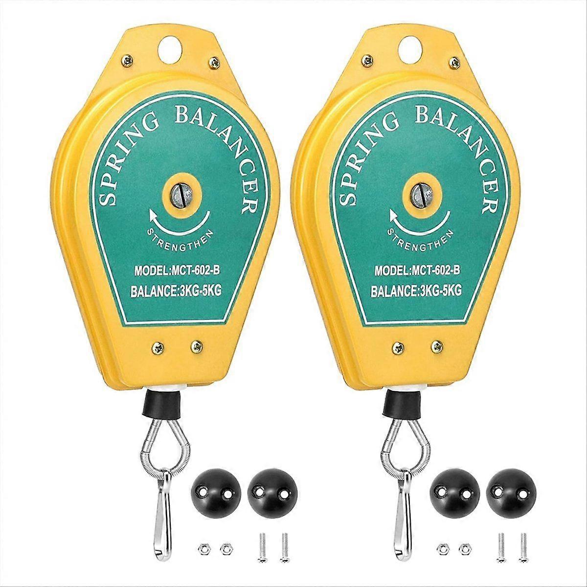 2 Pack Spring Balancer, 6.6lbs - 11lbs Bearing Retractable Tool Fixture Holder for Assembly-Line