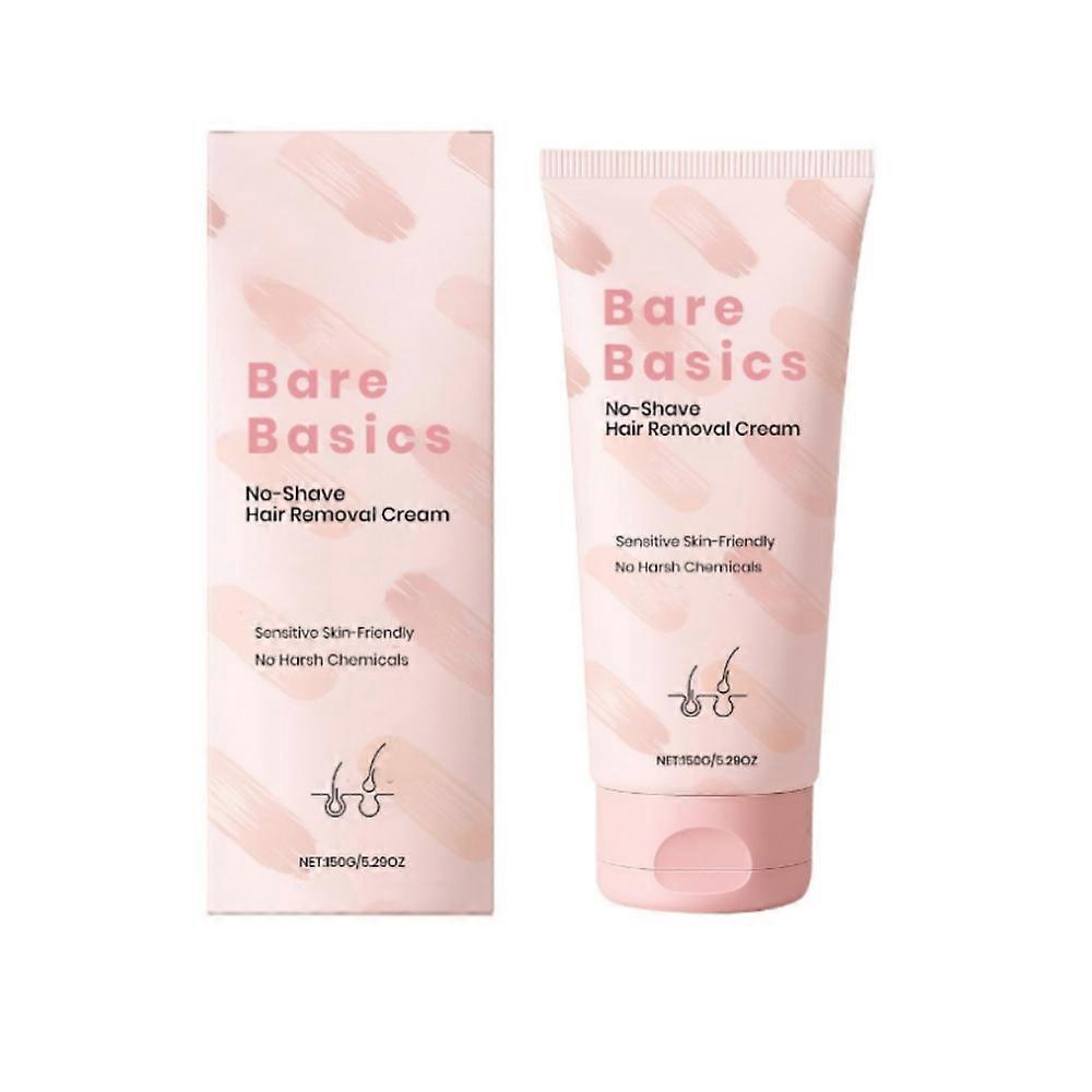 1-3X Bare Basics No Shave Hair Removal Cream for Sensitive Skin 150g Fast Gentle Depilatory for Soft Smooth Skin