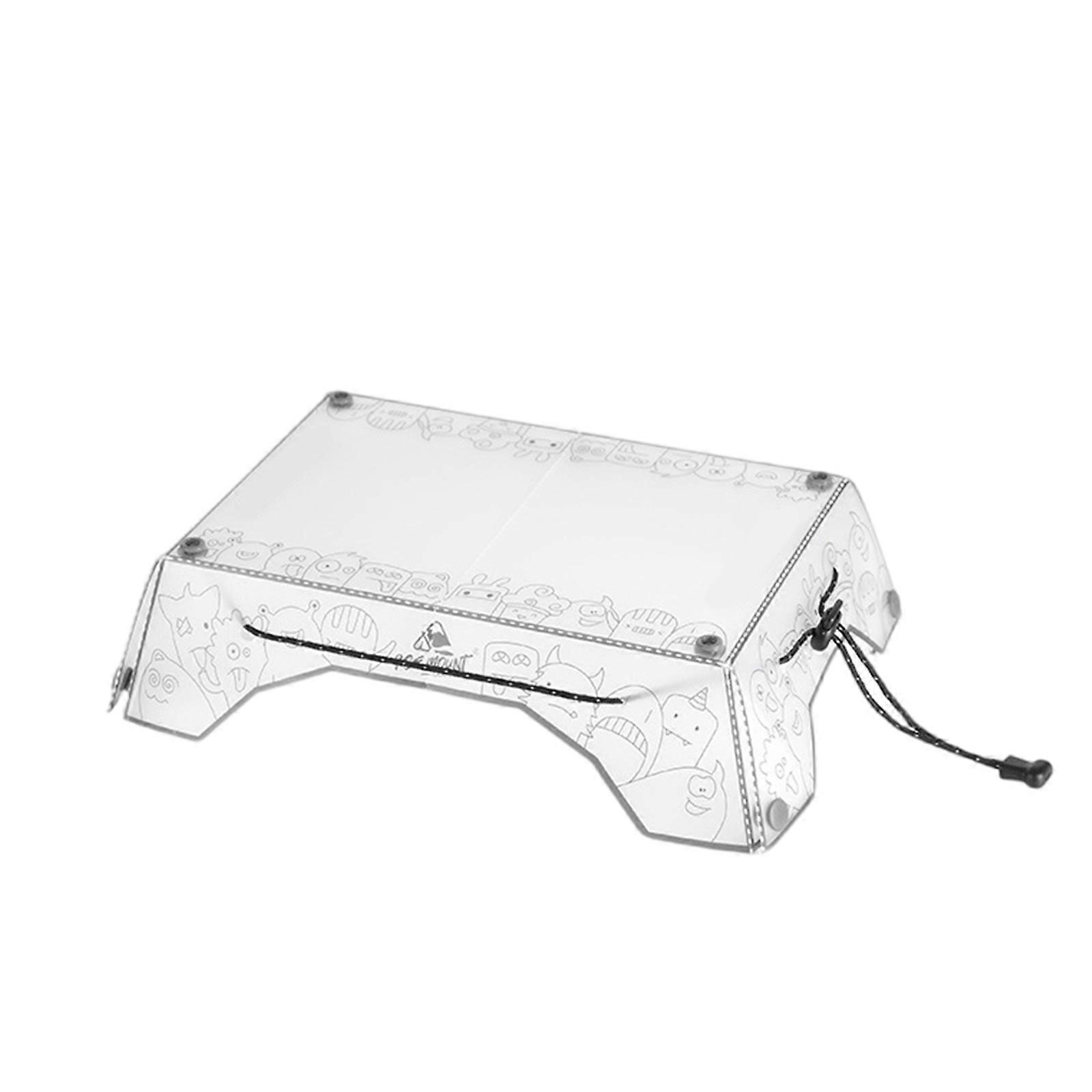 Portable Outdoor Side Table Folding Tray Waterproofs Hiking Backpacking Table PP Texture for Camping Beach Backpacking Multicolor