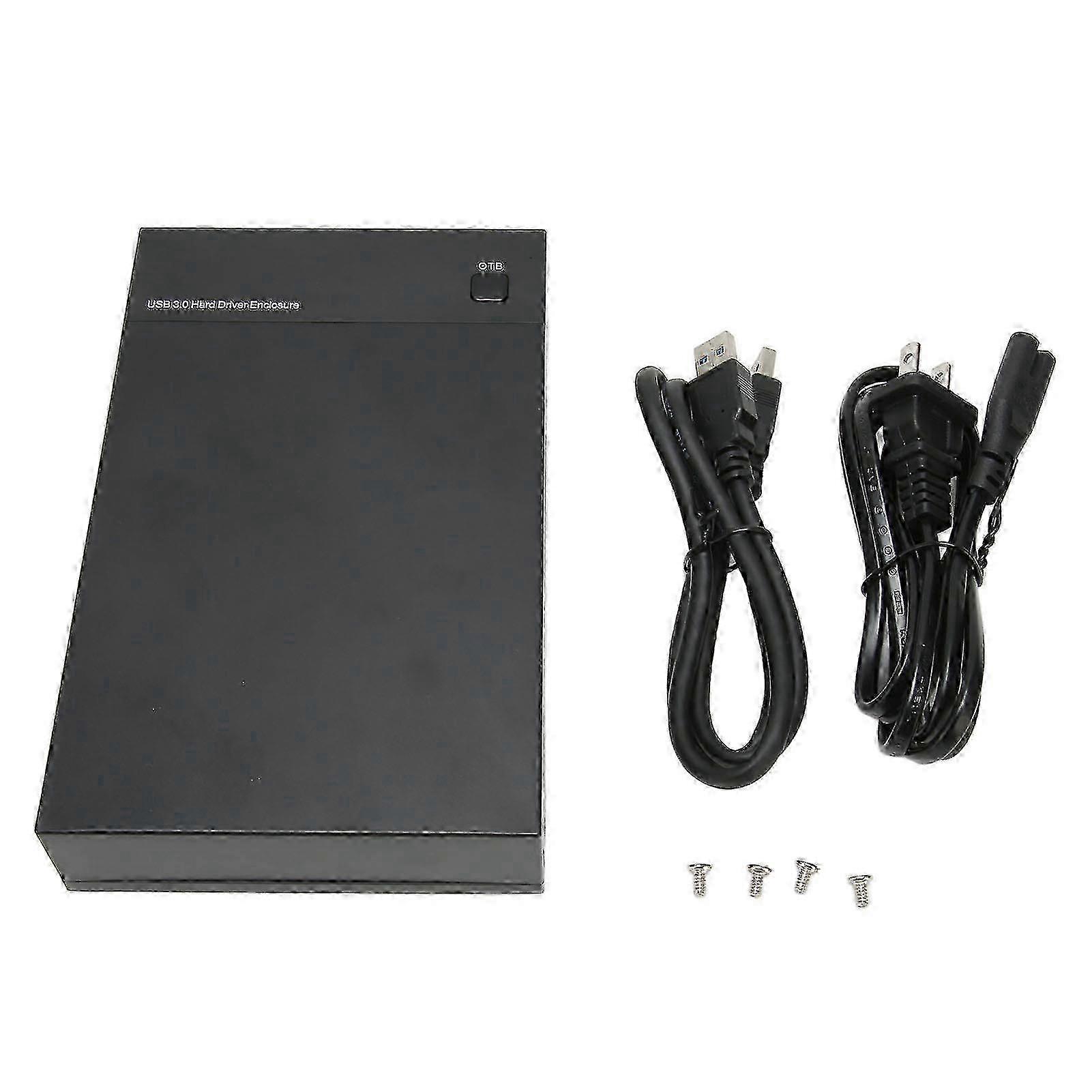 USB3.0 to SATA HDD Enclosure UASP High Speed Auto Sleep LED Indicator Hard Disk Case for 2.5/3.5in SSD US Plug 100?240V