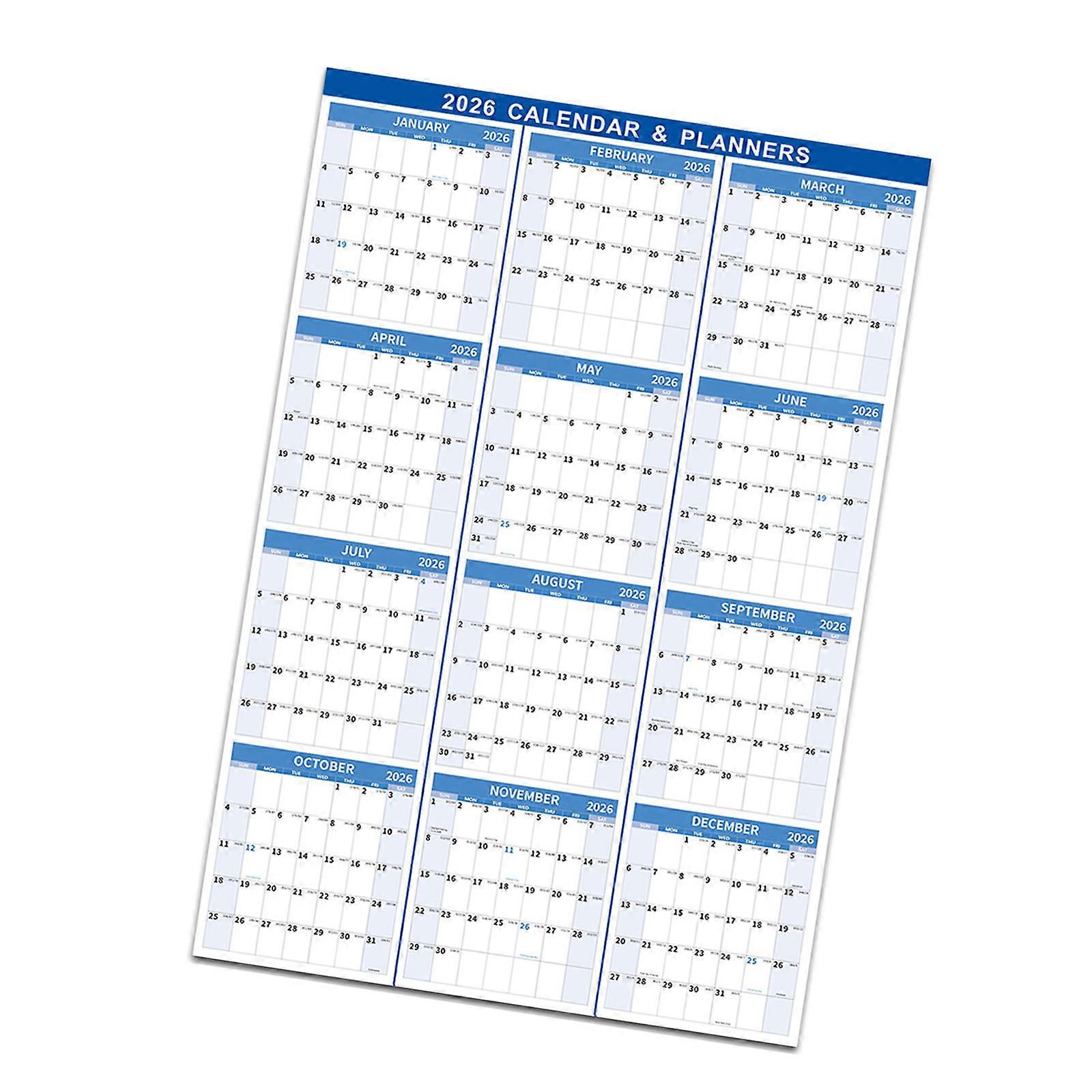 2026 Dry Erases Calendar Flexible Time Management Tool Monthly Calendar For Home Or Office Use Multicolor