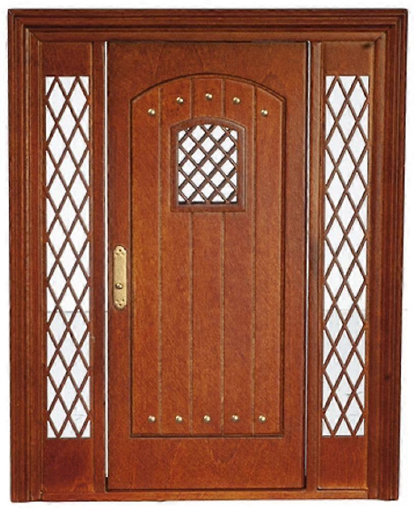 بيت الدمى تيودور باب المدخل الأمامي & أضواء جانبية Jbm مصغرة DIY التبعي