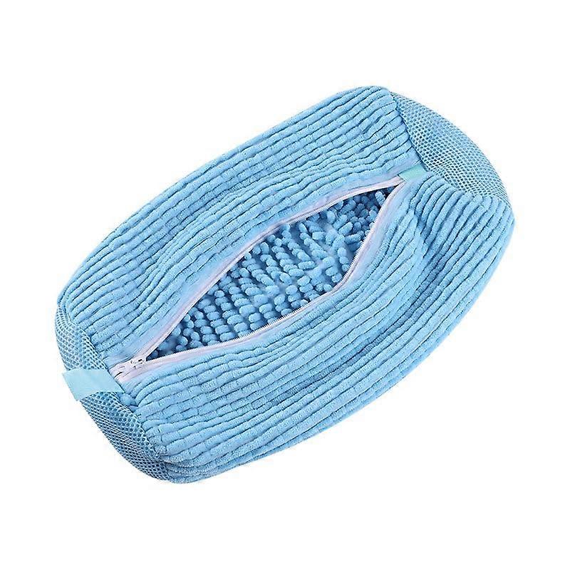 Washing Machine Shoe Laundry Bag AntiDeformation Mesh Protector Sky Blue for Sneakers