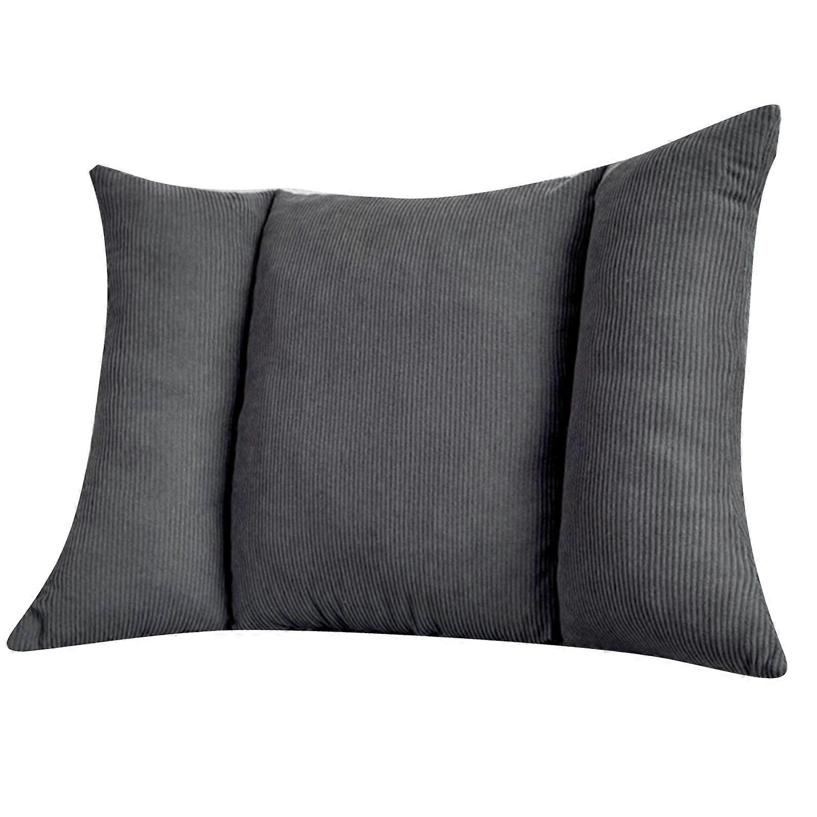 Multipurpose Office Backrest Cushion Ergonomic Lumbar Pillow Lightweight Breathable Fabric For Home Workplaces Use  smoke1 gray1