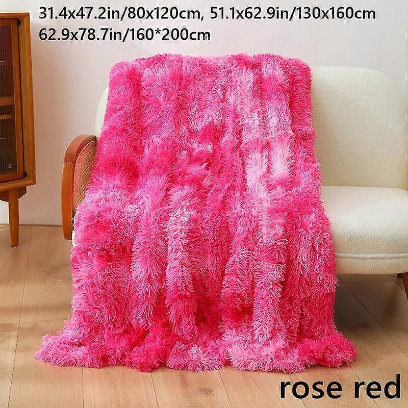 Tie-dye Faux Fur Blanket Throw Long Plush Soft Fluffy Sherpa Bedding Sofa 1X
