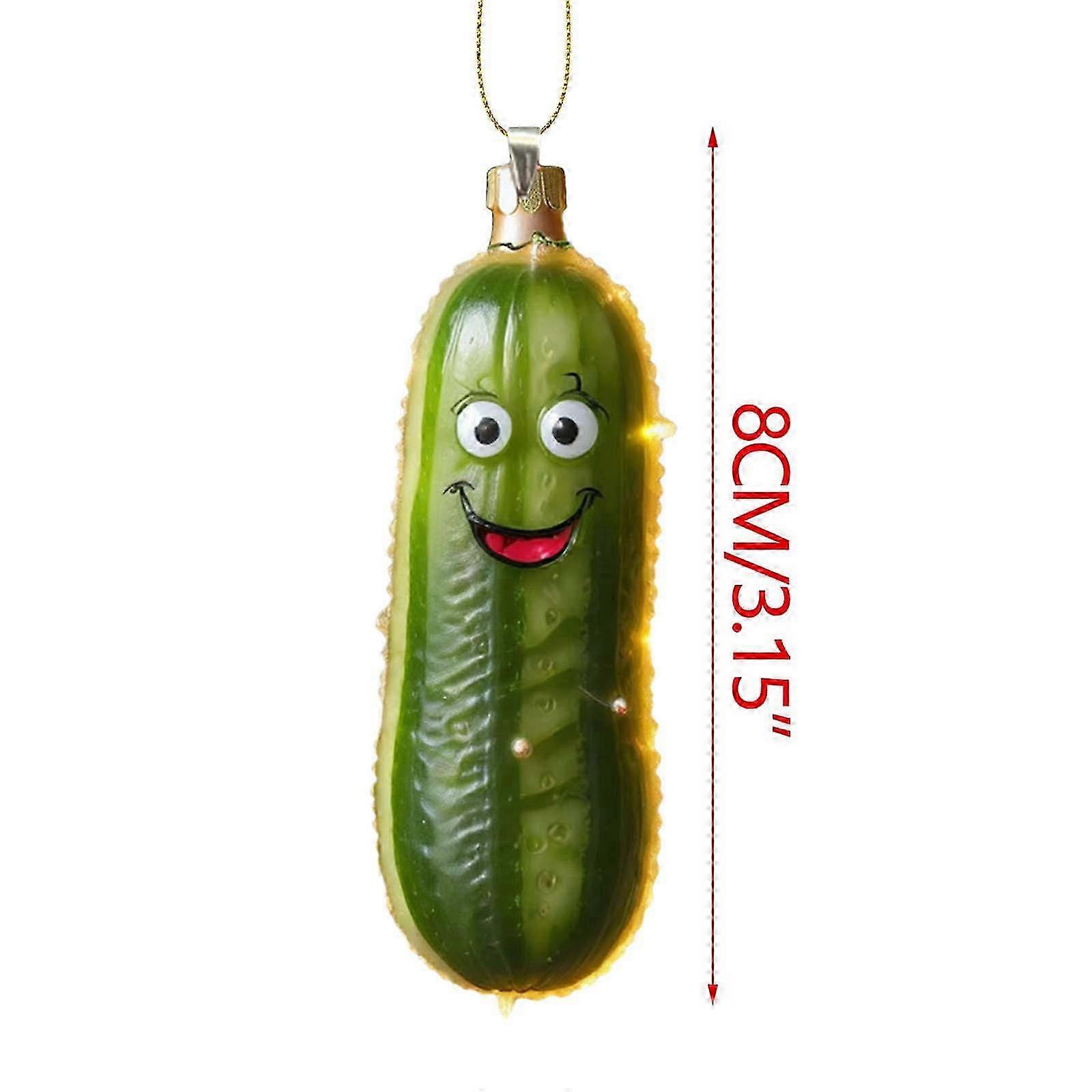 Decorative Christmas pendant with cute cucumber design for tree decoration