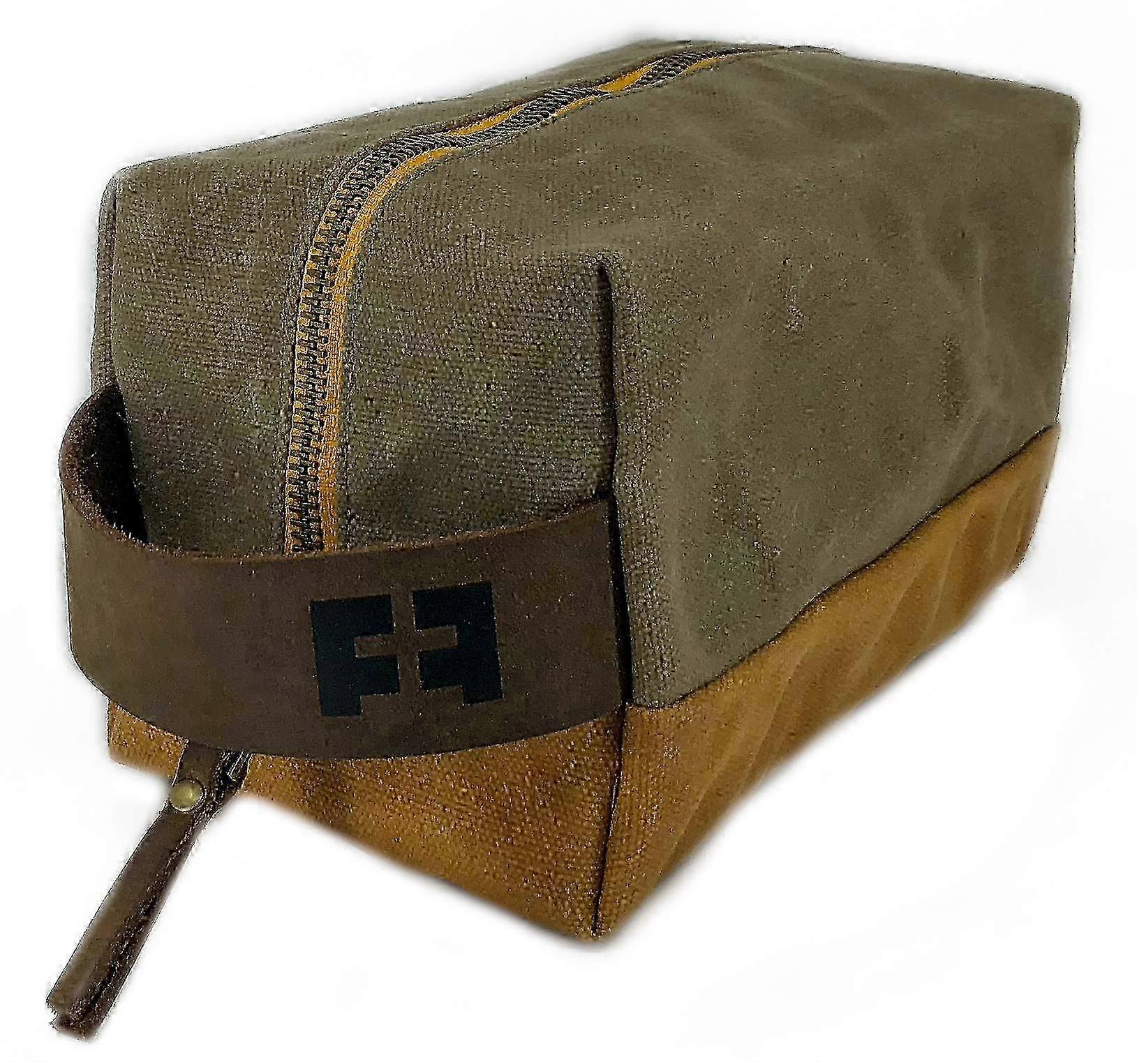 w Waxed Cotton Canvas Toiletry Bag