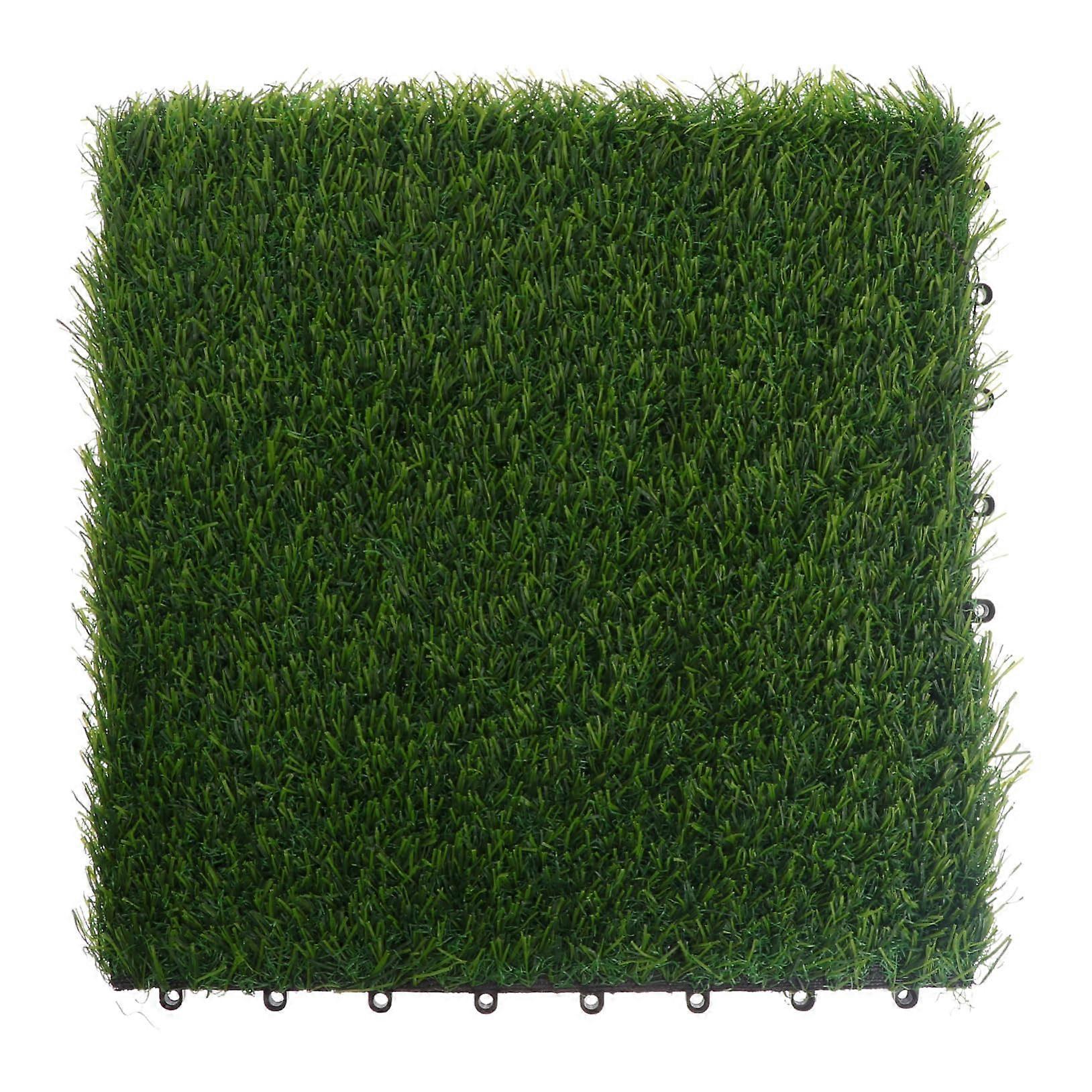 Artificial Grass Tiles with Secure Interlocking System, Realistic Lawn for Garden, Patio, Balcony