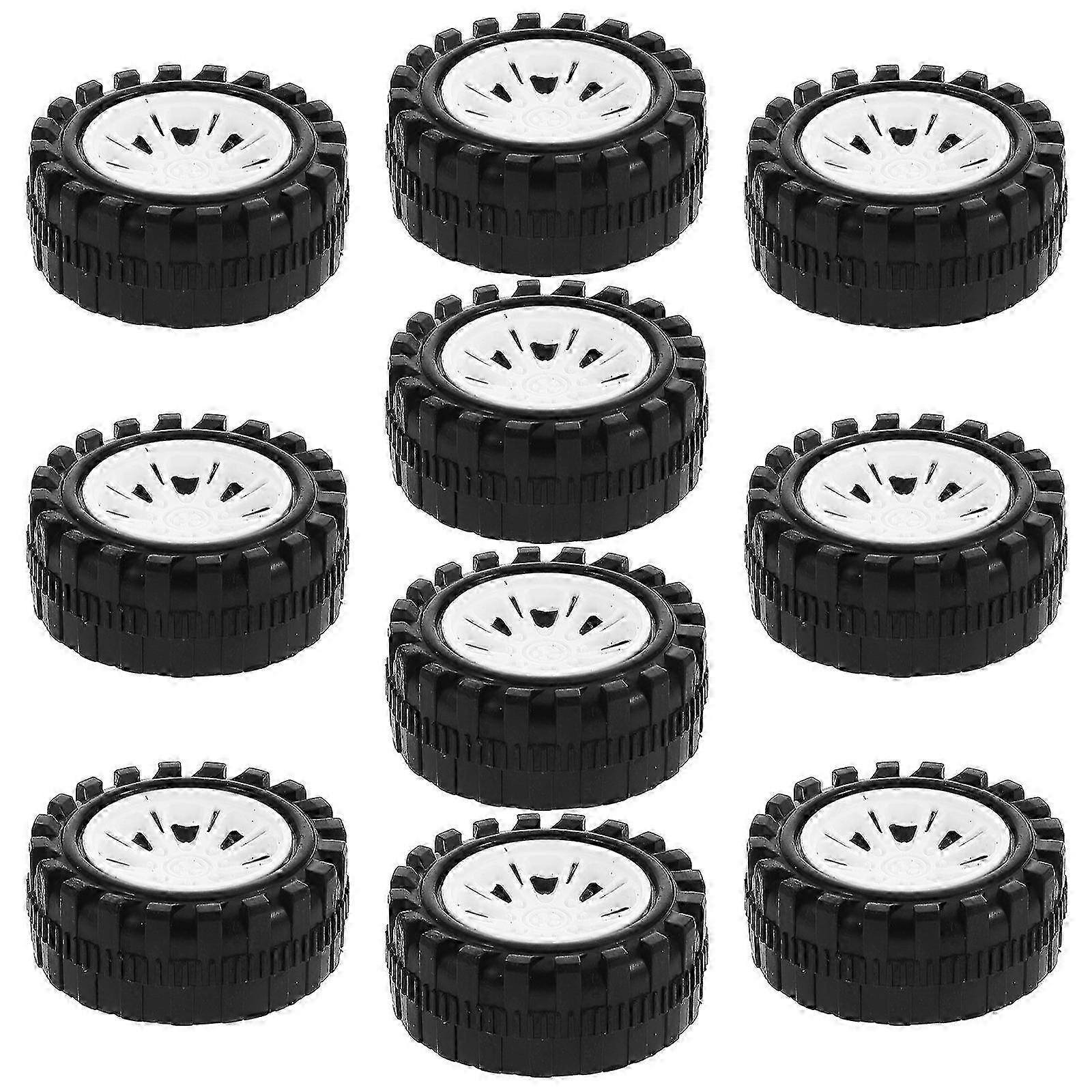 10Pcs Small Plastic Wheels for Children's Models and Hobbies