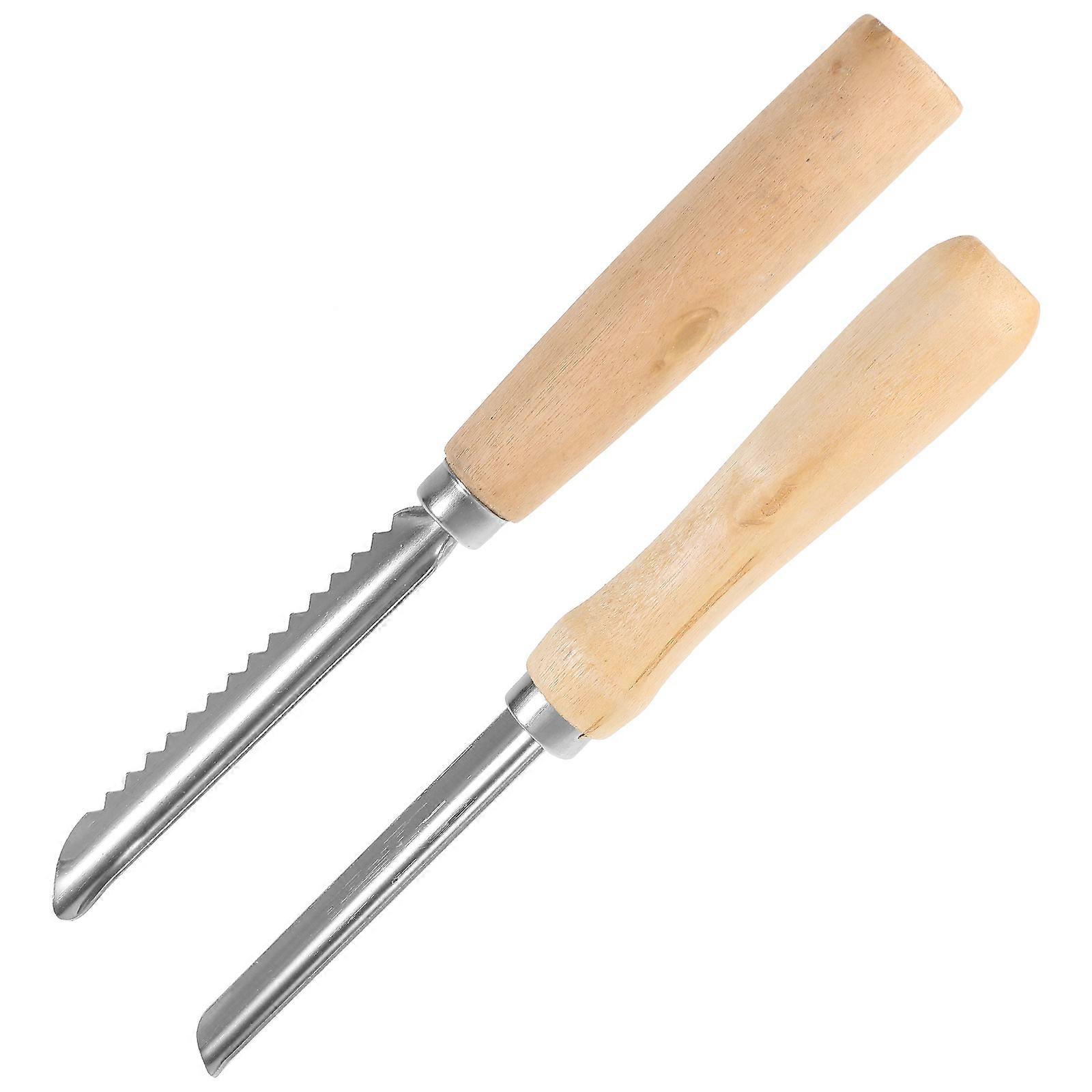 2pcs Multifunctional Fruit Corer and Vegetable Pitter with Serrated and Smooth Edges
