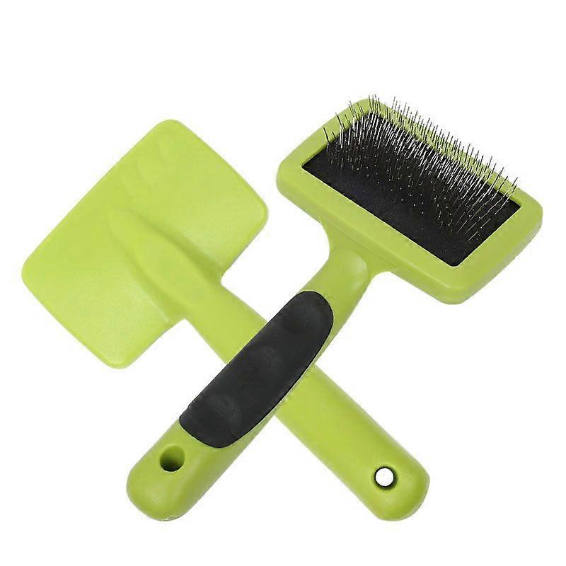 Cat brush for short hair, self-cleaning dog grooming, rounded brush for ...
