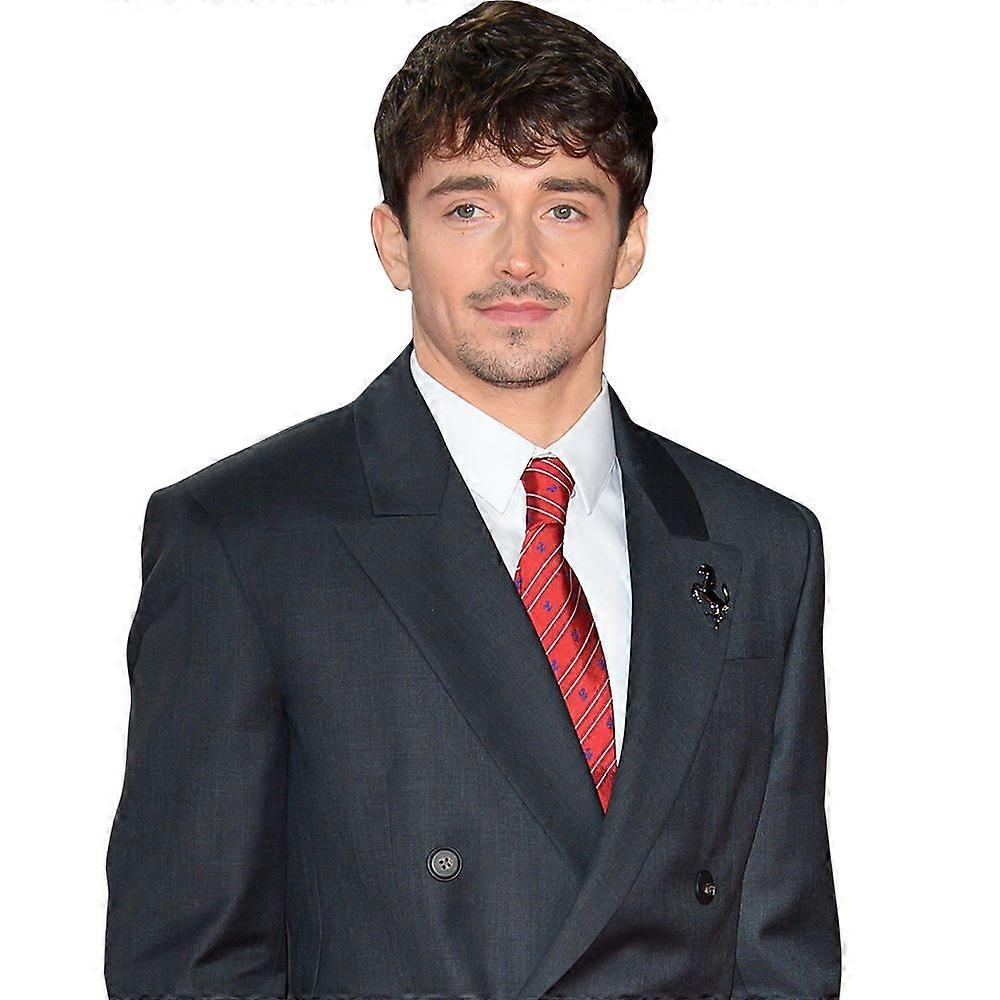 Recorte de medio cuerpo de Charles Leclerc (corbata roja)