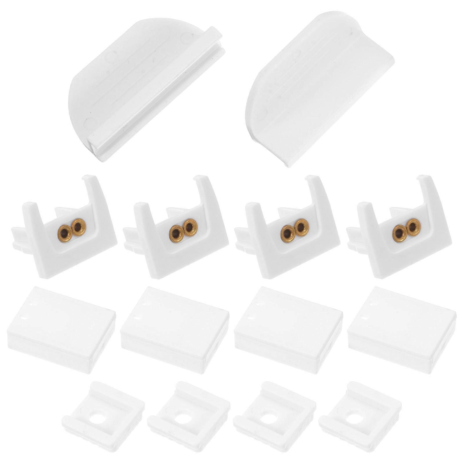 Window Treatment Mounting Bracket Clips White 3.50X1.90X0.50CM Plastic Copper 1 Set