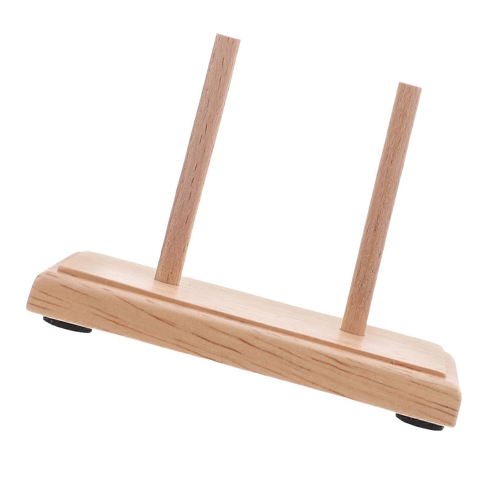 French Embroidery Frame Mini Wooden Spool Holder Rack for 2 Thread Bobbins