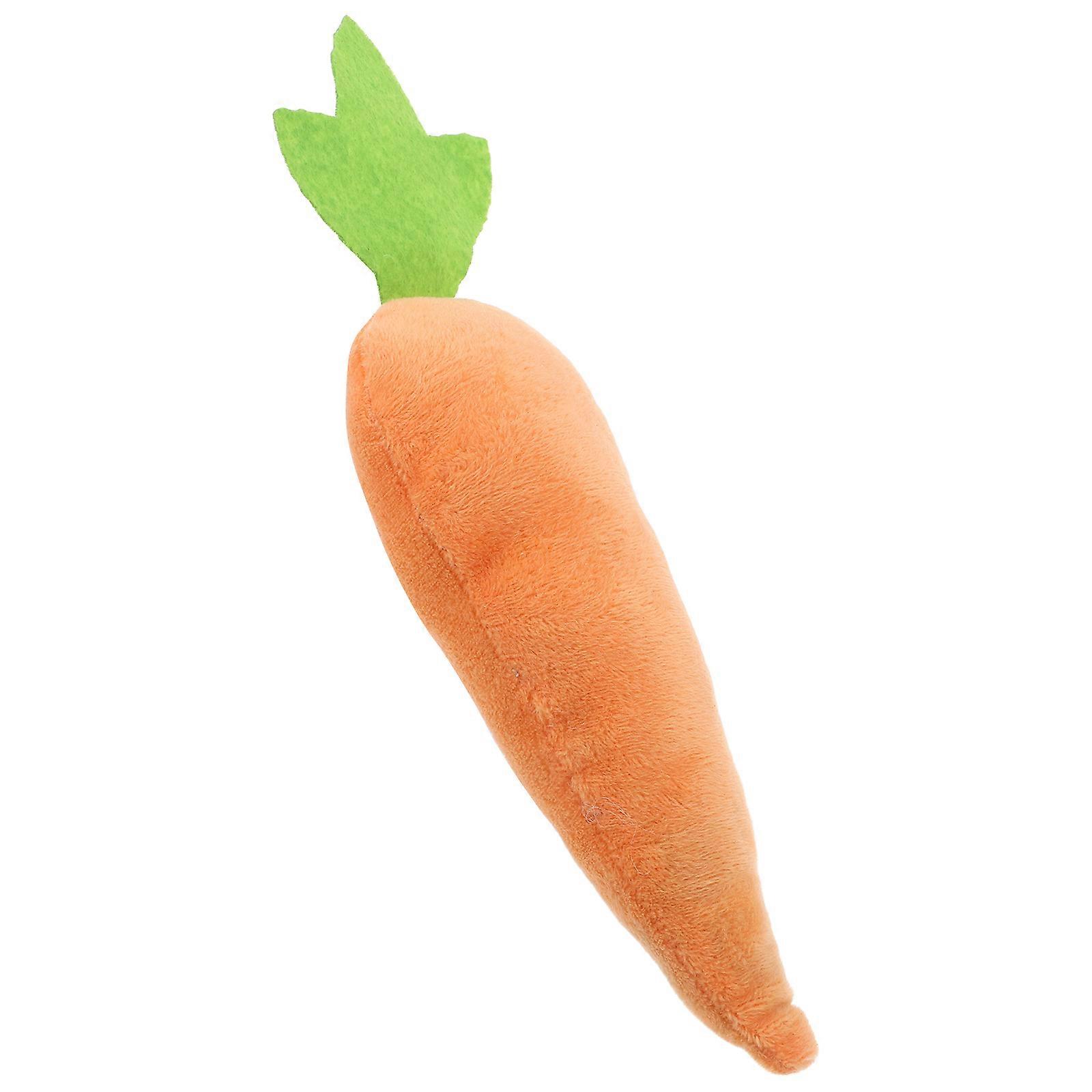 Durable Carrot Shaped Catnip Toy for Cats Soft Plush Interactive Toy