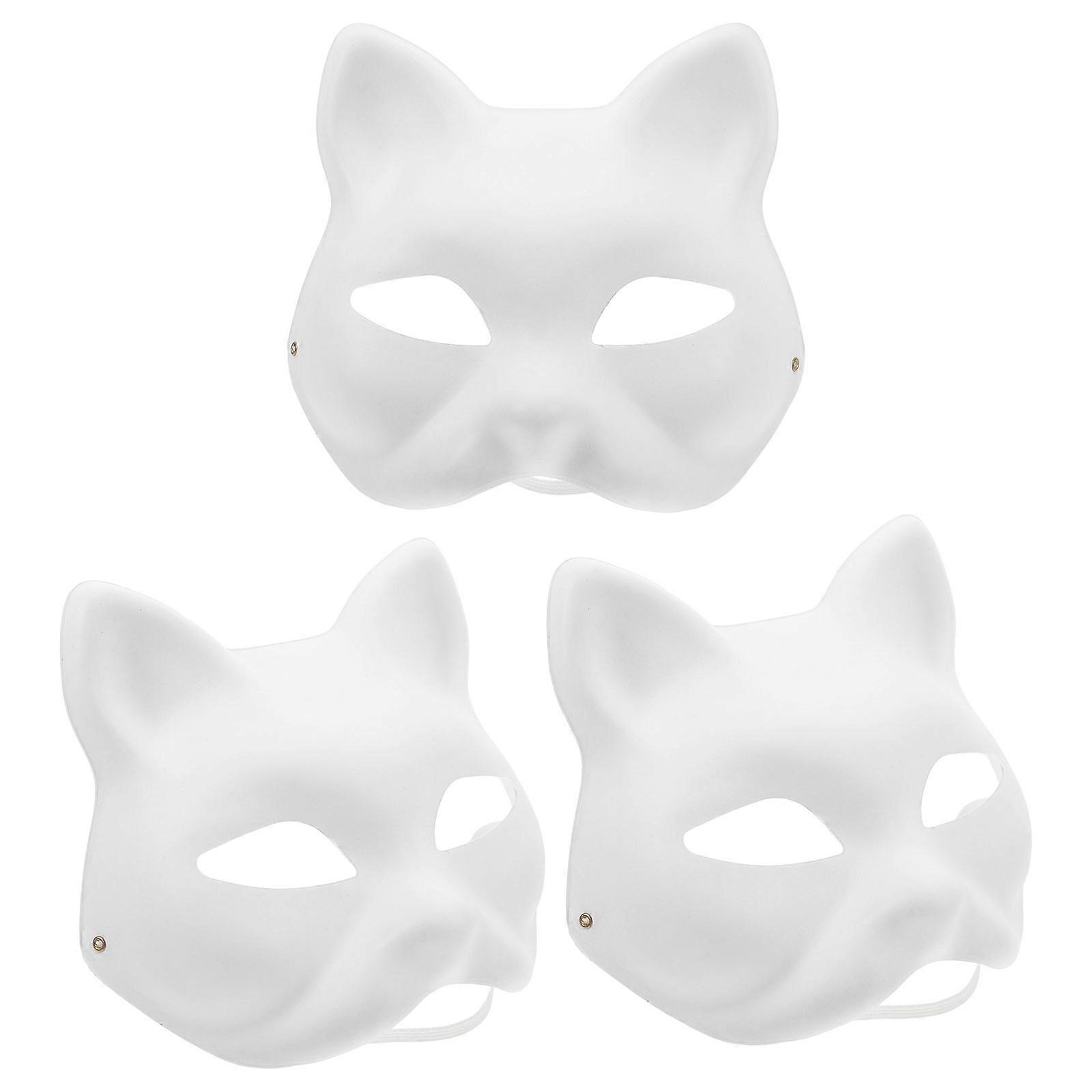 Face Mask Cat DIY 3Pcs Paper Masks for Creative Craft Projects