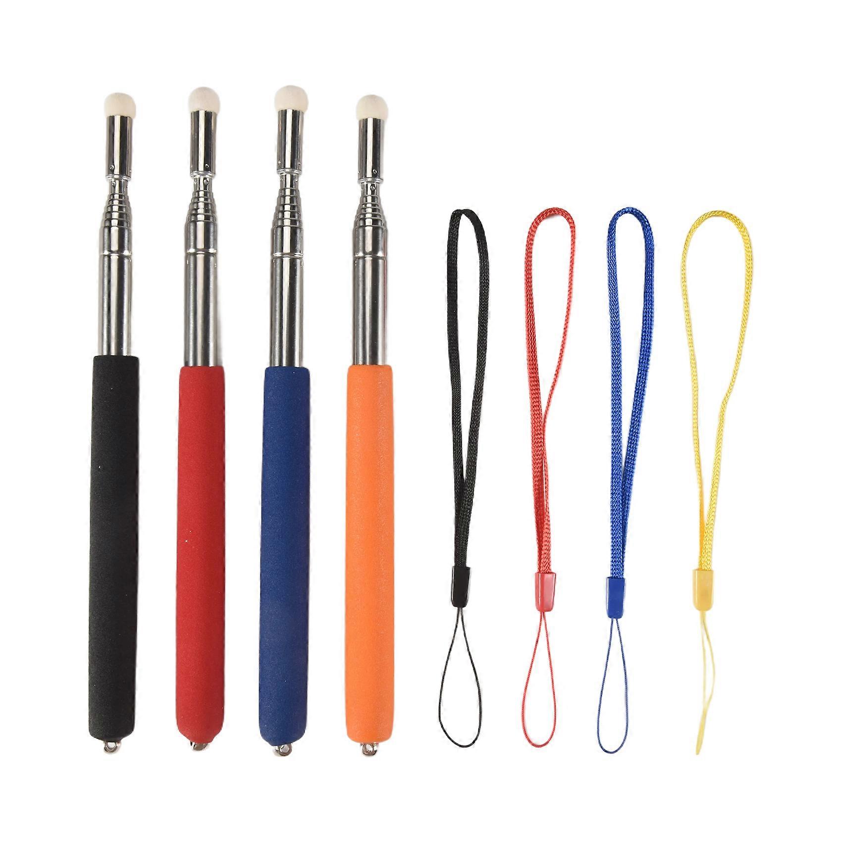4Pcs Telescopic Pointer Stick with Hand Lanyard Teacher Pointer for Classroom Retractable Pointer Whiteboard Pointer