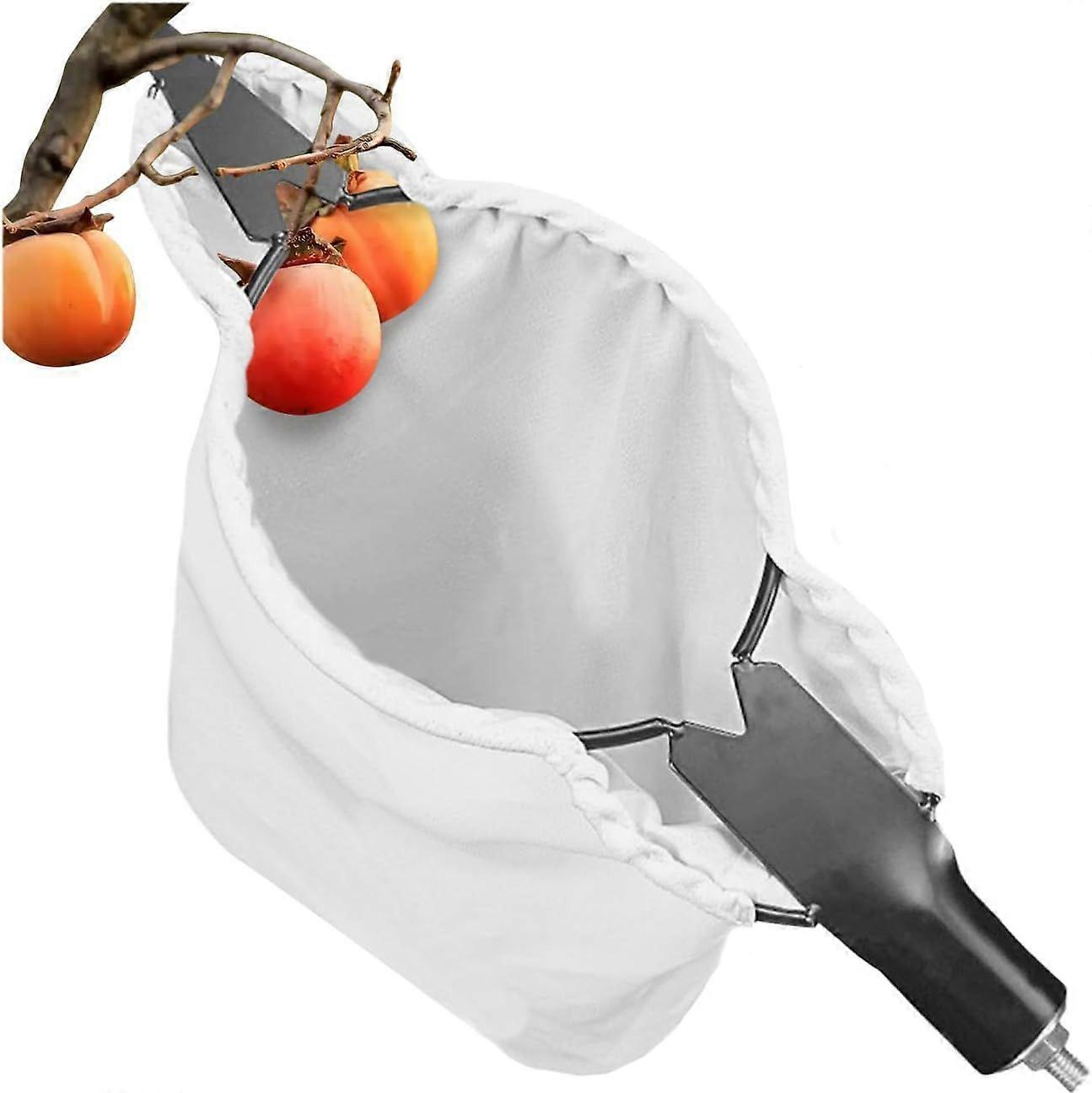 Fruit Picker Head Harvest Basket with Branch Hook Large Elastic Bag Fruit Picking Tools wi