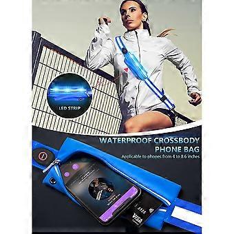 Ceinture réfléchissante à LED pour marcher la nuit, ceinture de course rechargeable à LED pour coureurs et marcheurs, rose