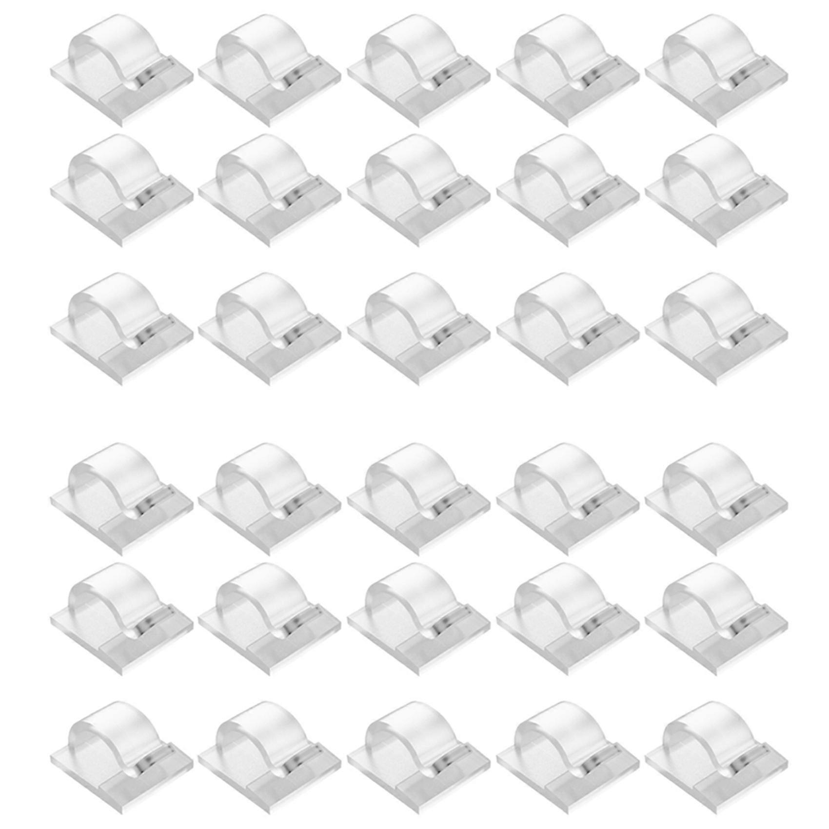 Hooks for Outdoor String Lights Clips 30 Pack Clips Clear Light Hook with 30 Waterproof Adhesive Backing