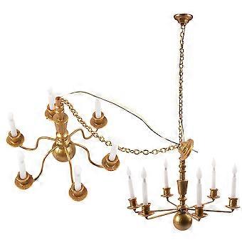 Mini luminária de teto decorativa que adiciona aconchego a uma mini casa, feita de metal ABS.