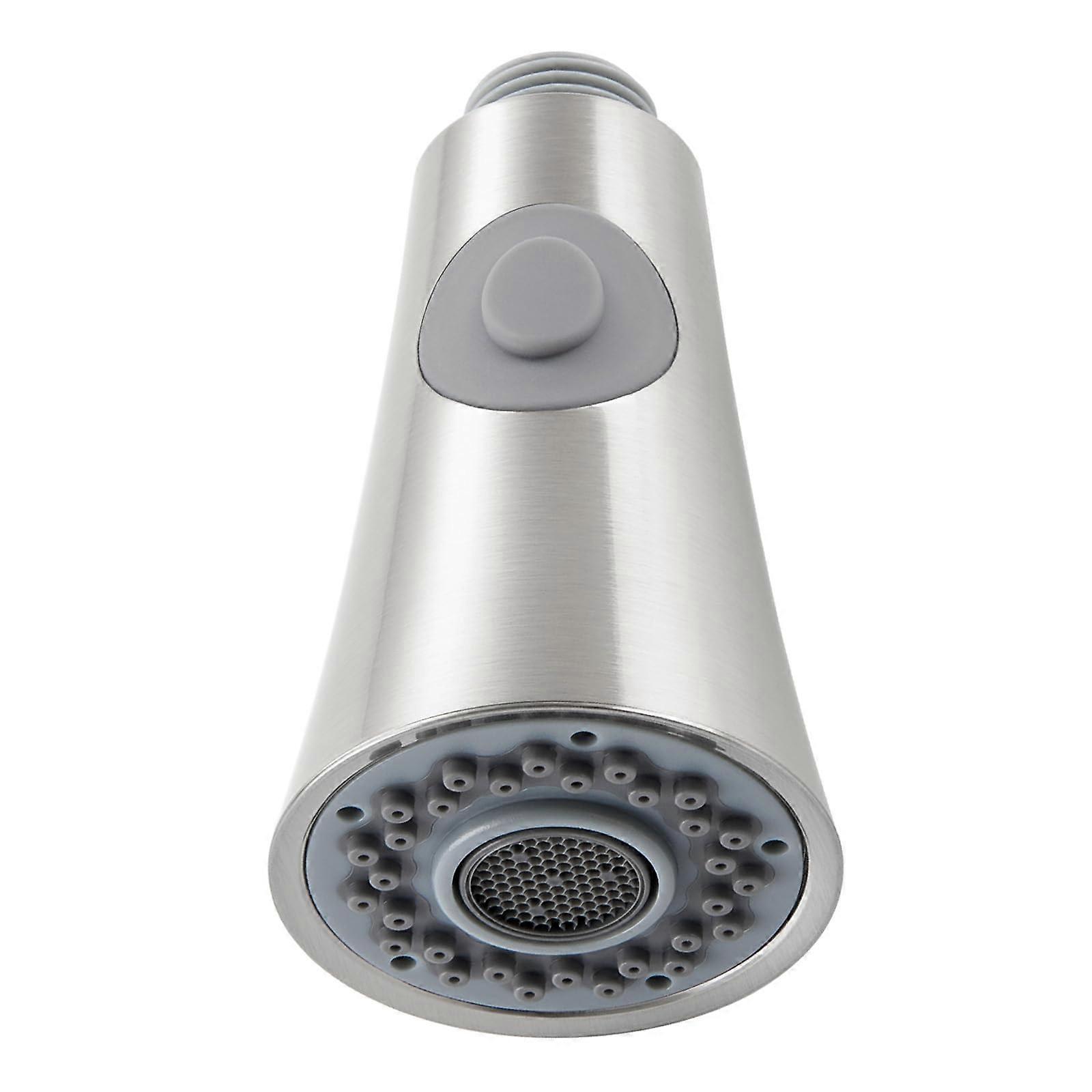 Kitchen Faucet Spray Head Replacement with Dual Spray Modes, Brushed Nickel Pull Down Sprayer