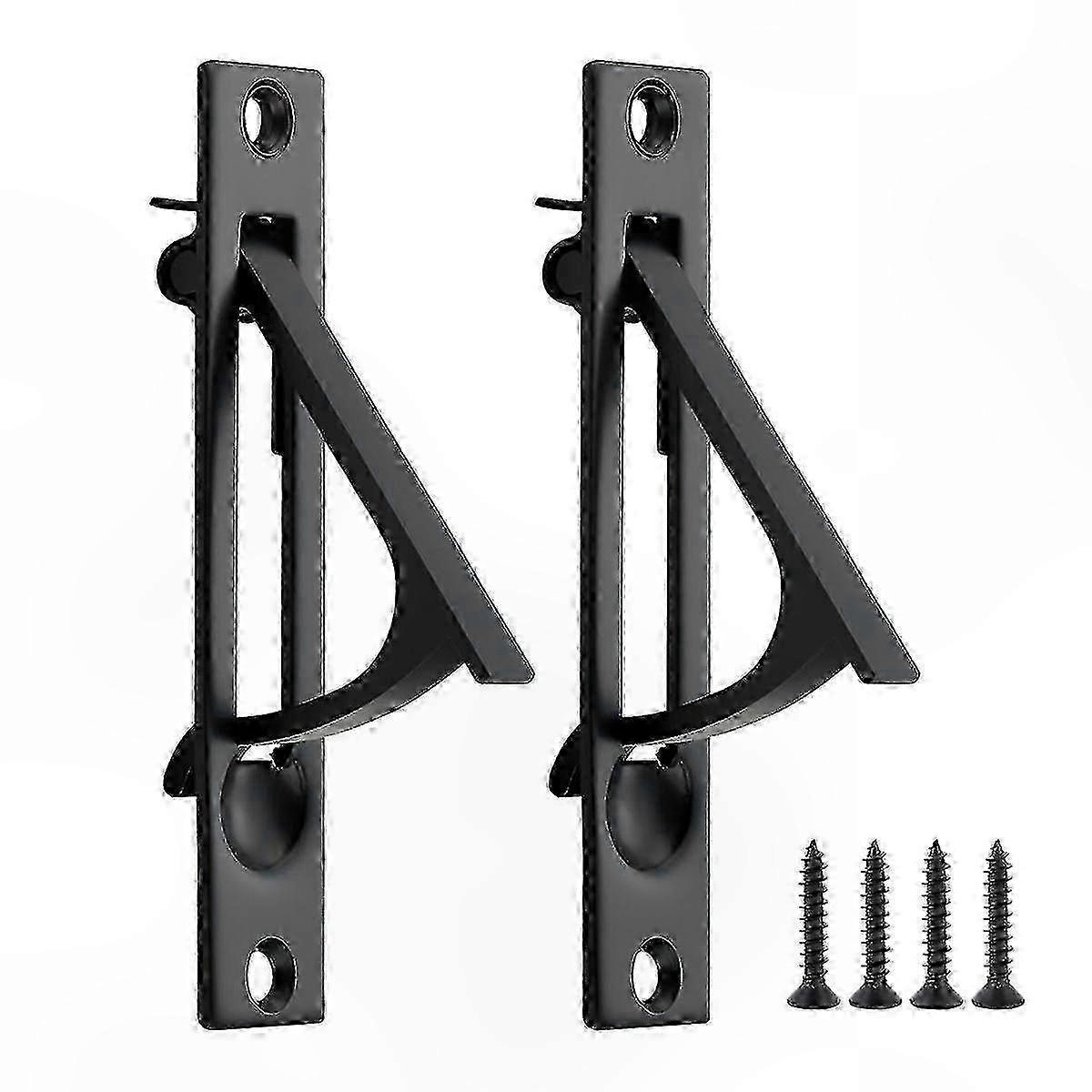 Matte Black Flush Edge Pulls for Pocket Doors - 2 Pack Solid Handles for Home Interior Use