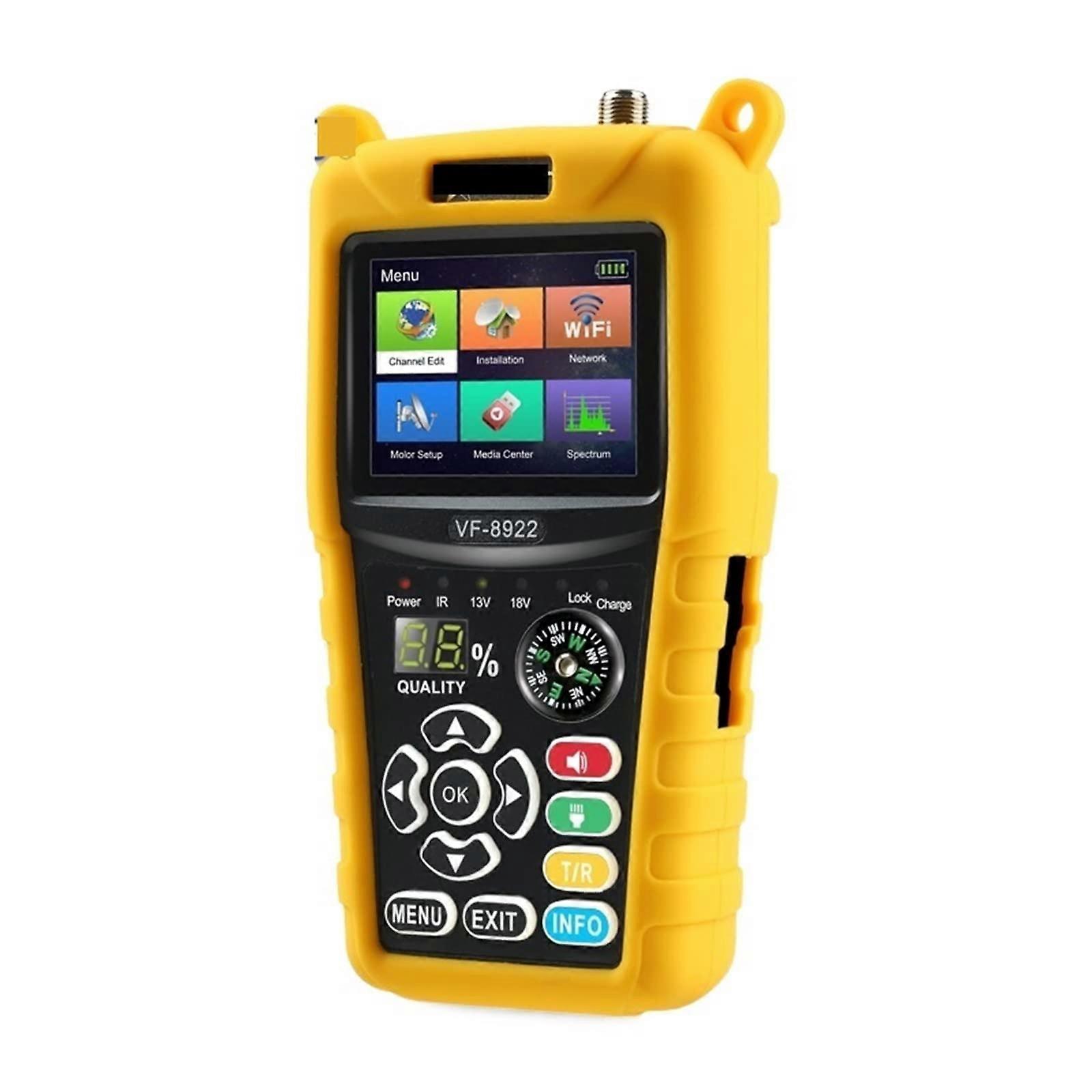 Satellite Signal Finder DVBS2 Meter with RealTime Color Display and Advanced Spectrum Analyzer