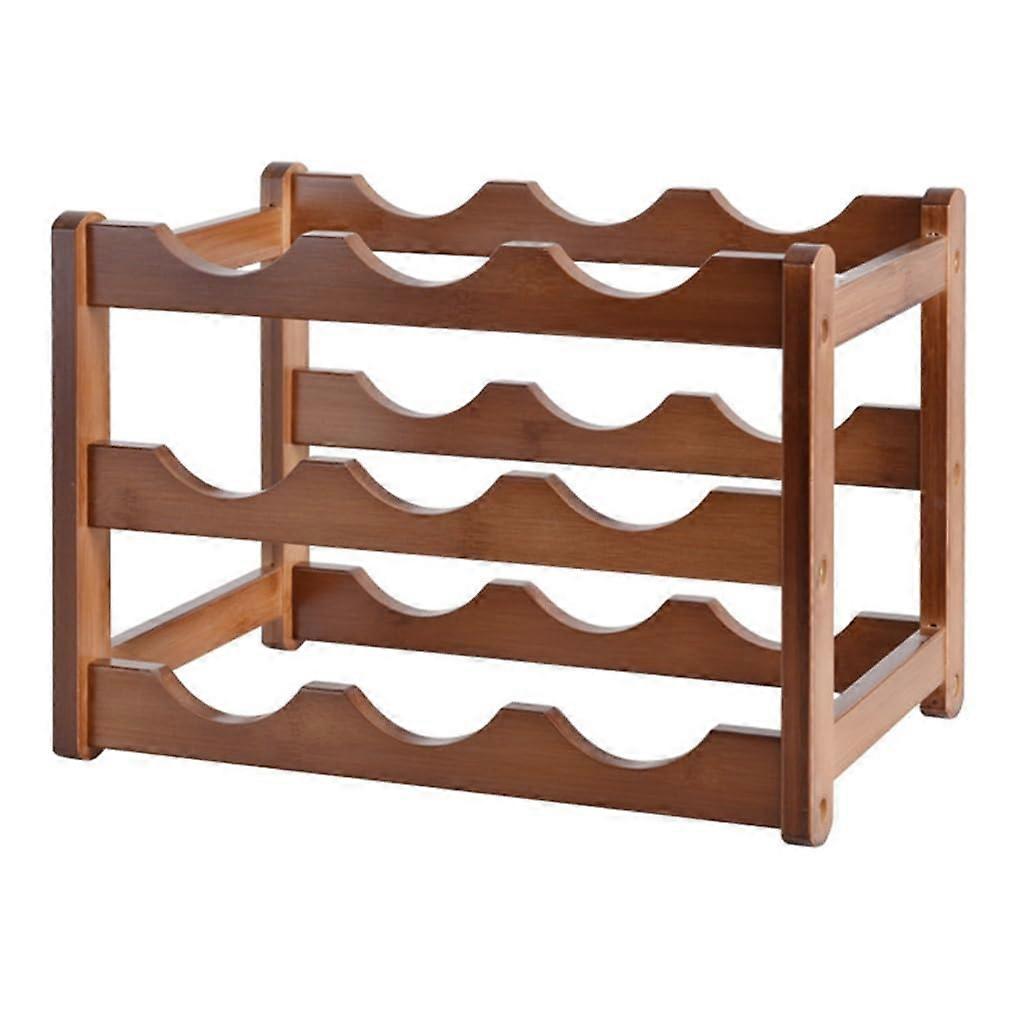 Wine Rack Freestanding 3 Tier Countertop Wine Bottle Holder Shelf for Kitchen and Elegant Display