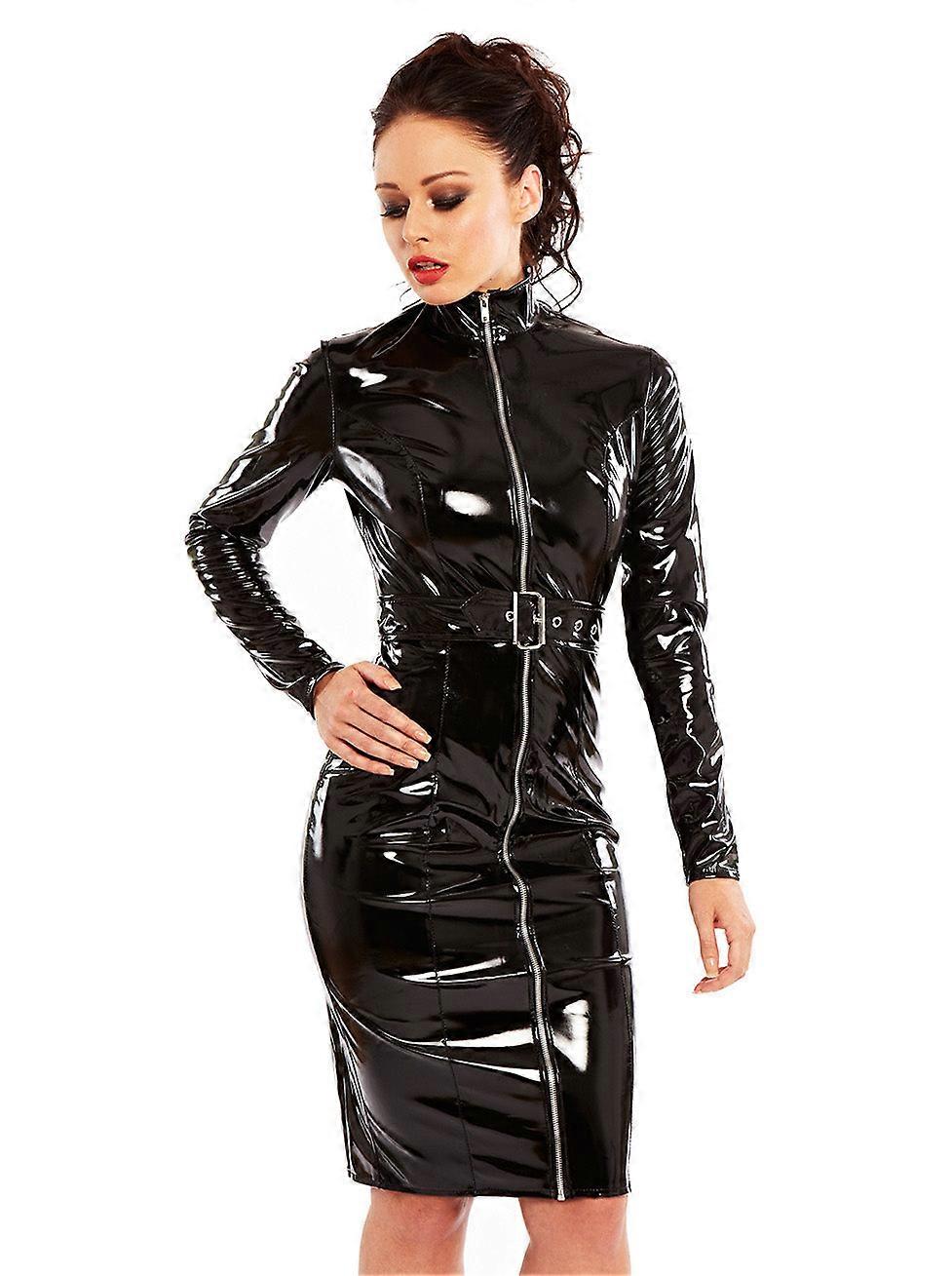 Black Pvc Subliminal Dress