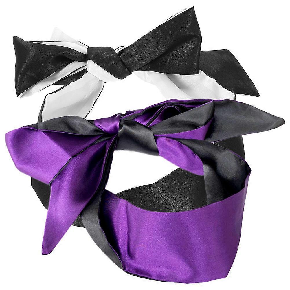 Comfortable Satin Eye Cover for Sleeping 8Pcs Portable Decorative Blindfold