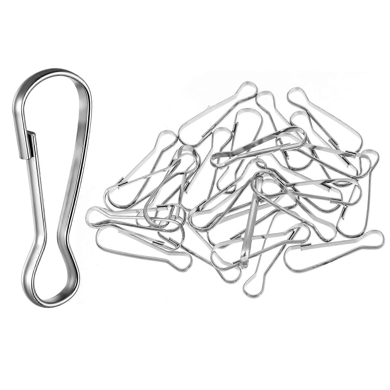 100 Pcs Stainless Steel Flag Pole Clips Snap Hooks for Grommeted Flags Secure Hanging