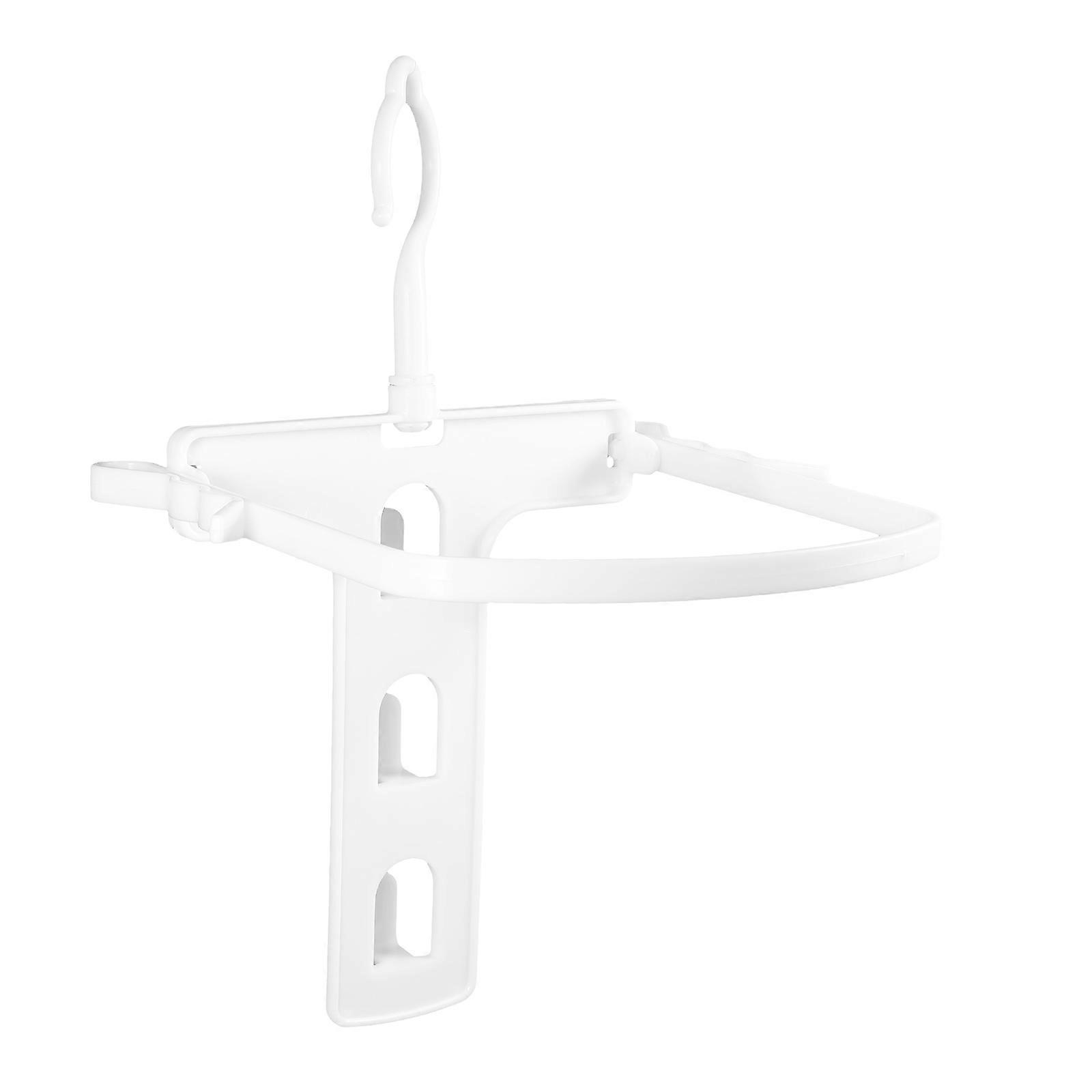 Plastic Hoodie Hanger with Foldable Function for Hanging Clothes 2Pcs White