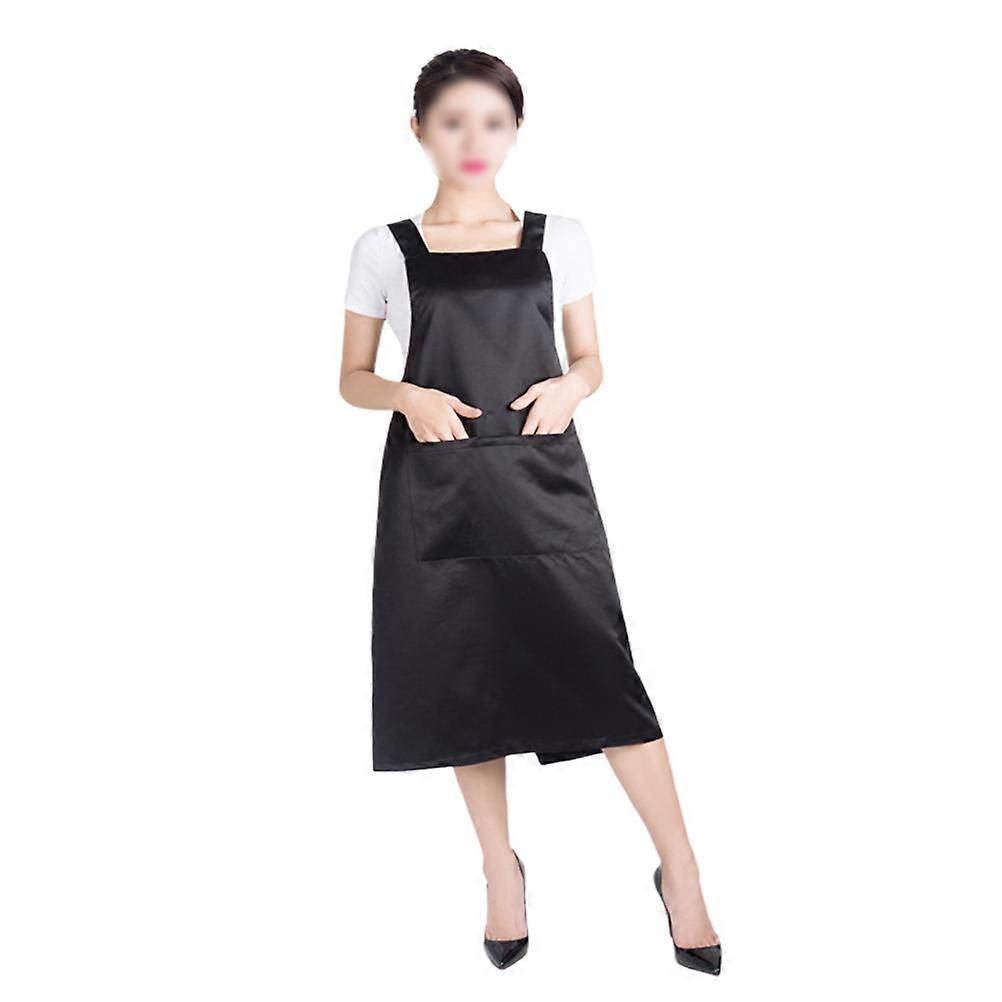 Black Suspender Apron for Barber Professional Barber Working Clothes