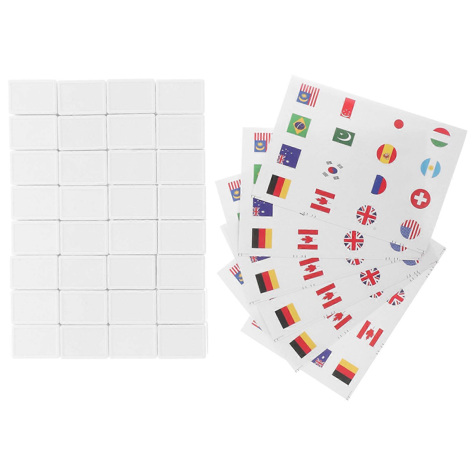 65Pcs National Flag Mahjong Tile Game for Assorted Colors