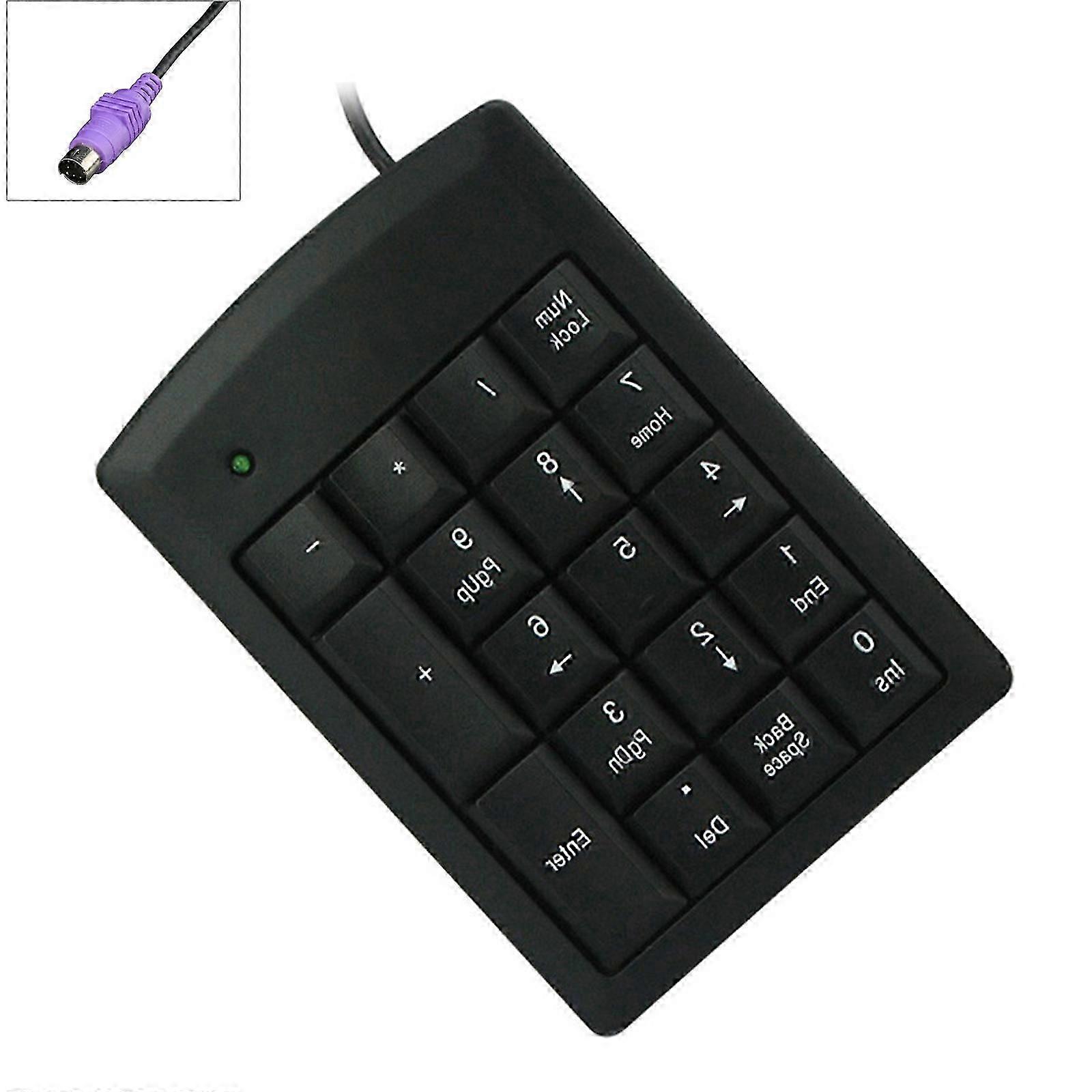Slim Wireds Number Pad 18 Key Backspaces Function PS2s USB Numerics Keyboards For Computer Data Entry Tasks Multicolor hot