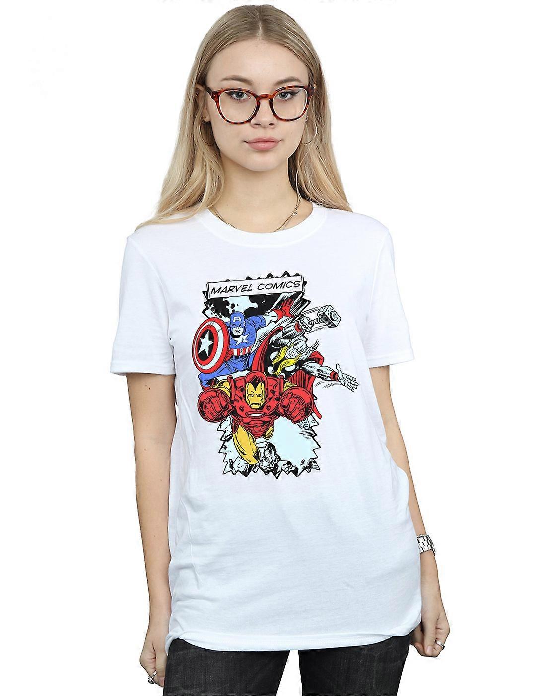 Marvel Women's Comic Characters Boyfriend Fit T-Shirt