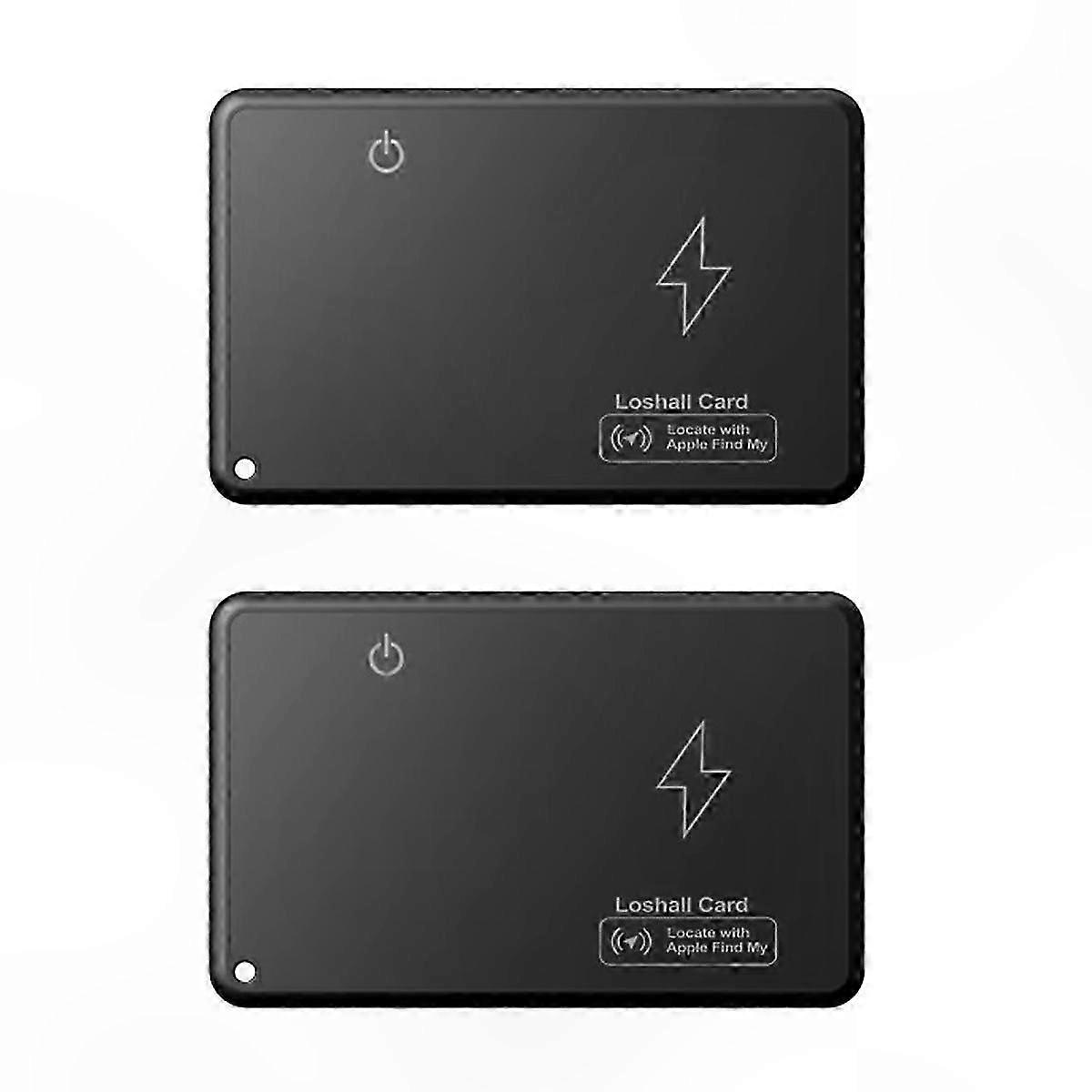 2-Pack Mini Wallet Card with Wireless Charging and GPS Locator Functionality