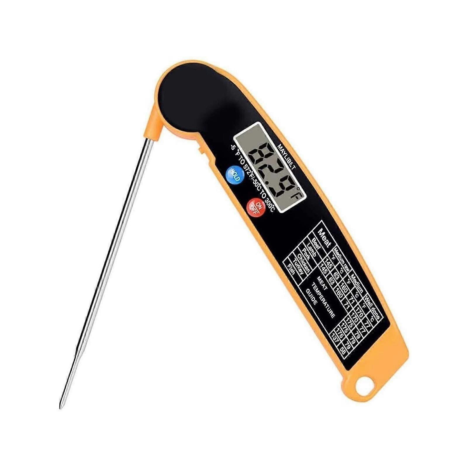 Instant Read Waterproof Meat Thermometer Ultra Fast  Accuracy Probe with Backlit LCD for Grilling