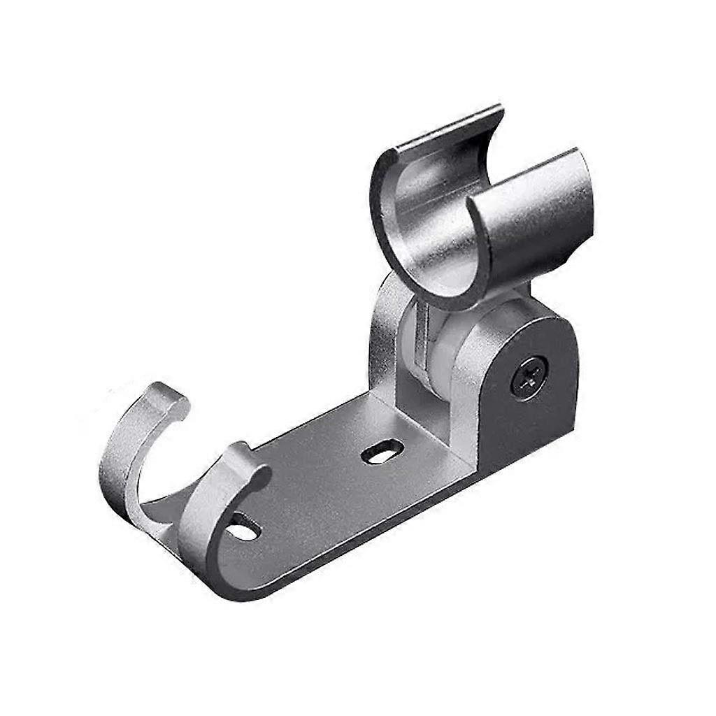 Adjustable Wall Mounted Shower Head Holder Rustproof Aluminum Bracket with Towel Hook for Bathroom