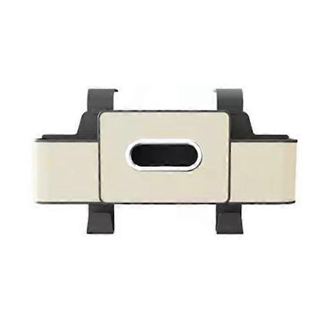 Car Cup Holder Back Seat Organizer with Double Hooks for Drinks Bottles Tissues Beige