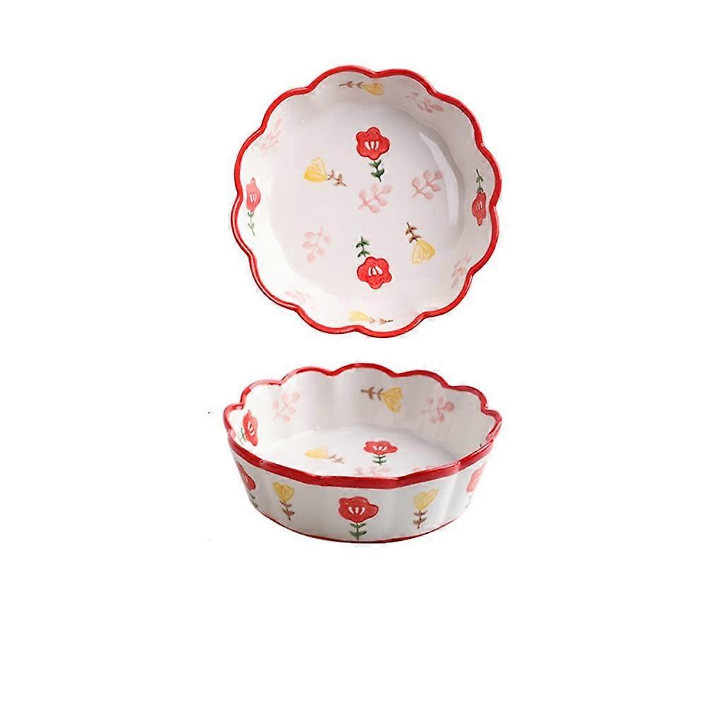 Large Ceramic Salad Bowl with Unique Curved Design, MultiPurpose Fruit and Pasta Serving, 2pcs