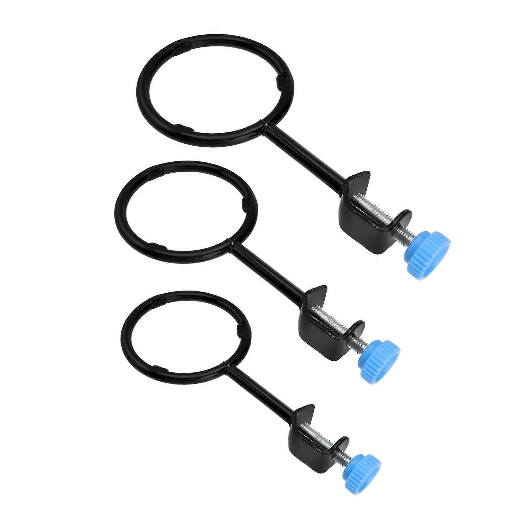 3pcs Heavy Duty Laboratory Support Ring Clamp Set with Multiple Sizes for Easy Lab Setup