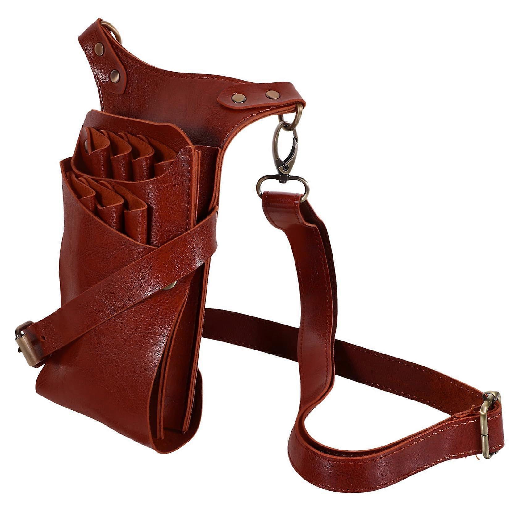 Hairdressing Tool Belt with MultiPocket Design, Adjustable Waist Barber Bag for Scissors and Combs