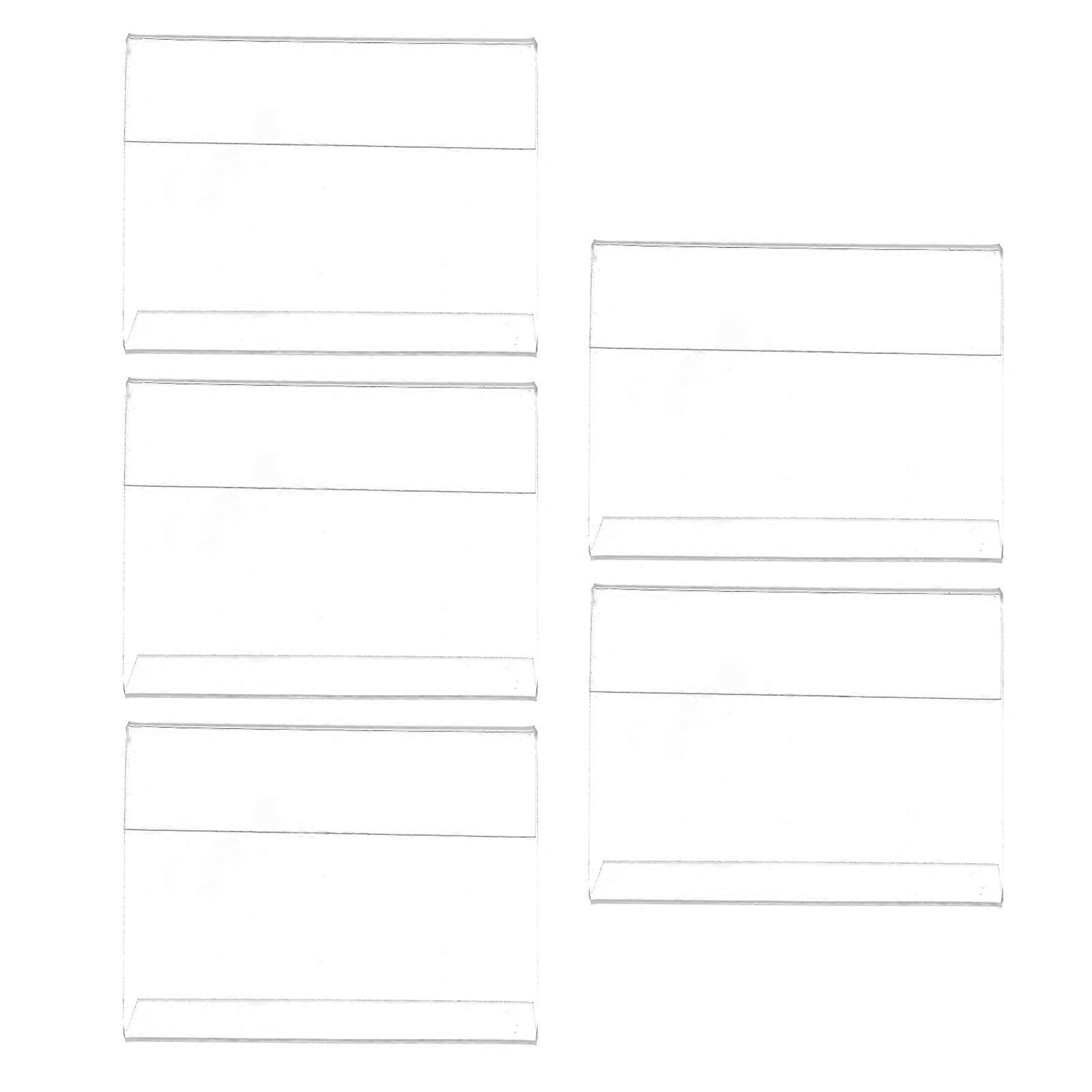 Transparent Acrylic Sign Holders L Shaped for Label Display 5Pcs Set