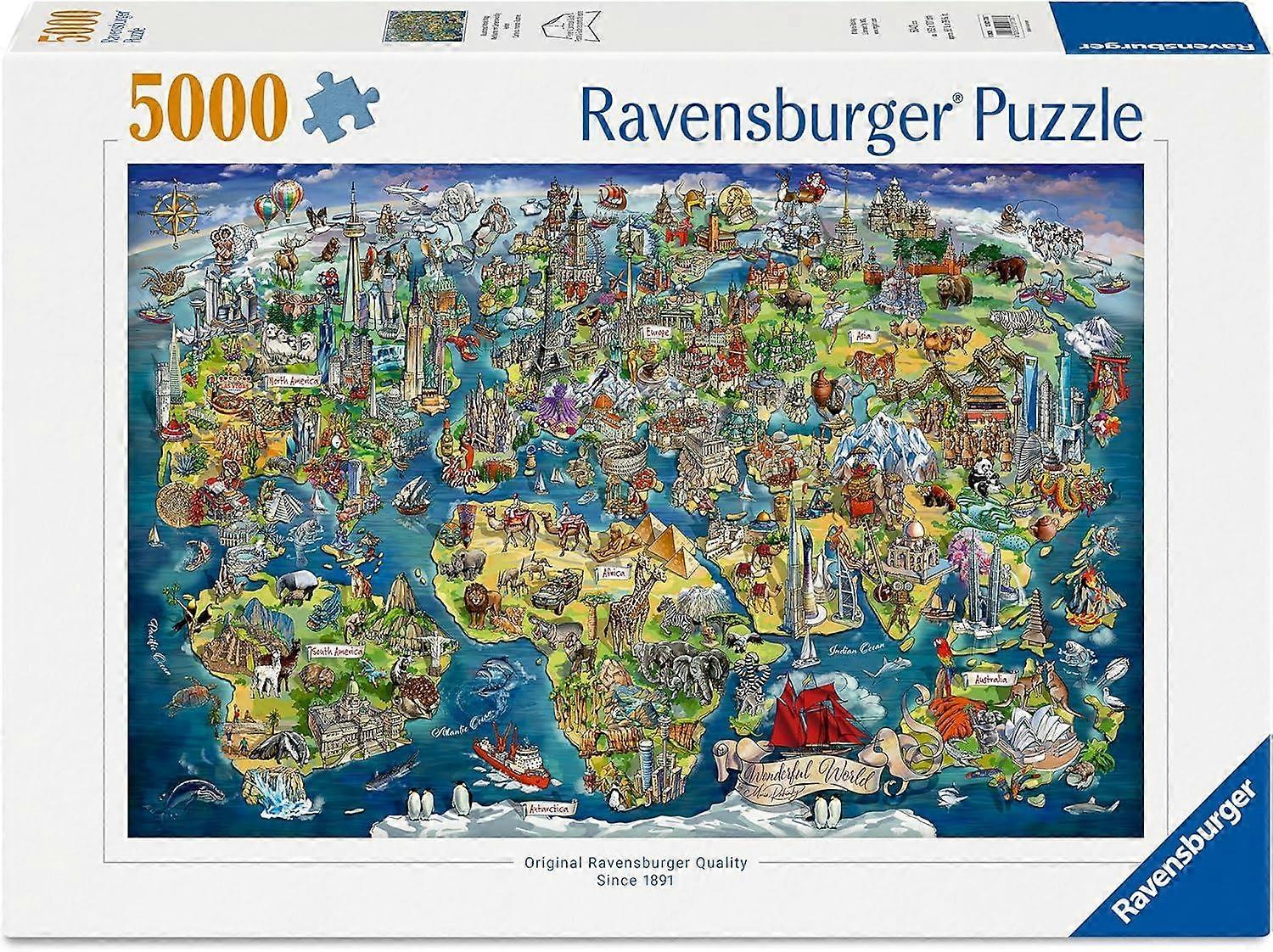 Ravensburger Illustrated World Map Jigsaw Puzzle (5000 Pieces)