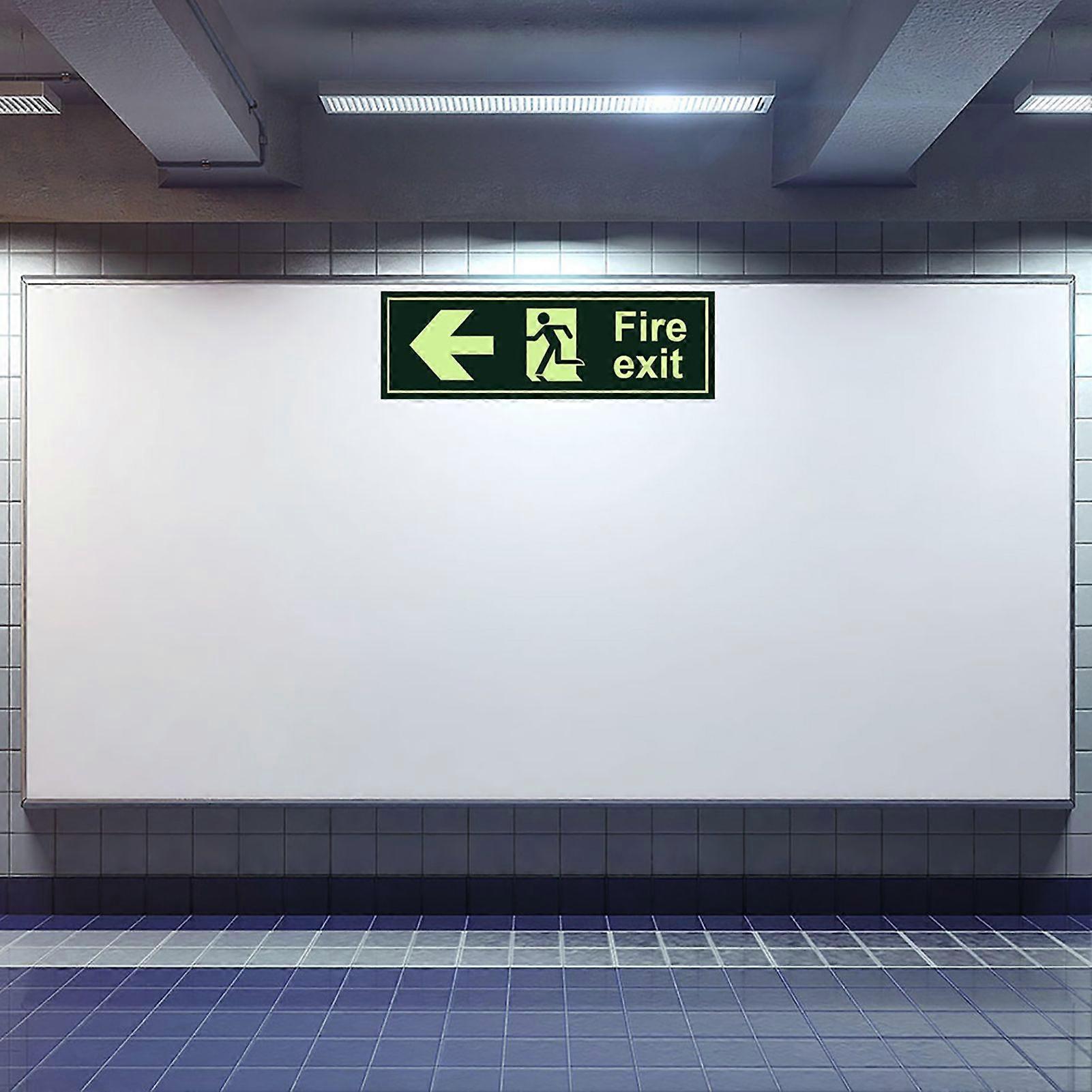 Exit Sign Sticker Self Adhisive Luminous PVC High Visibility Secure Guidance