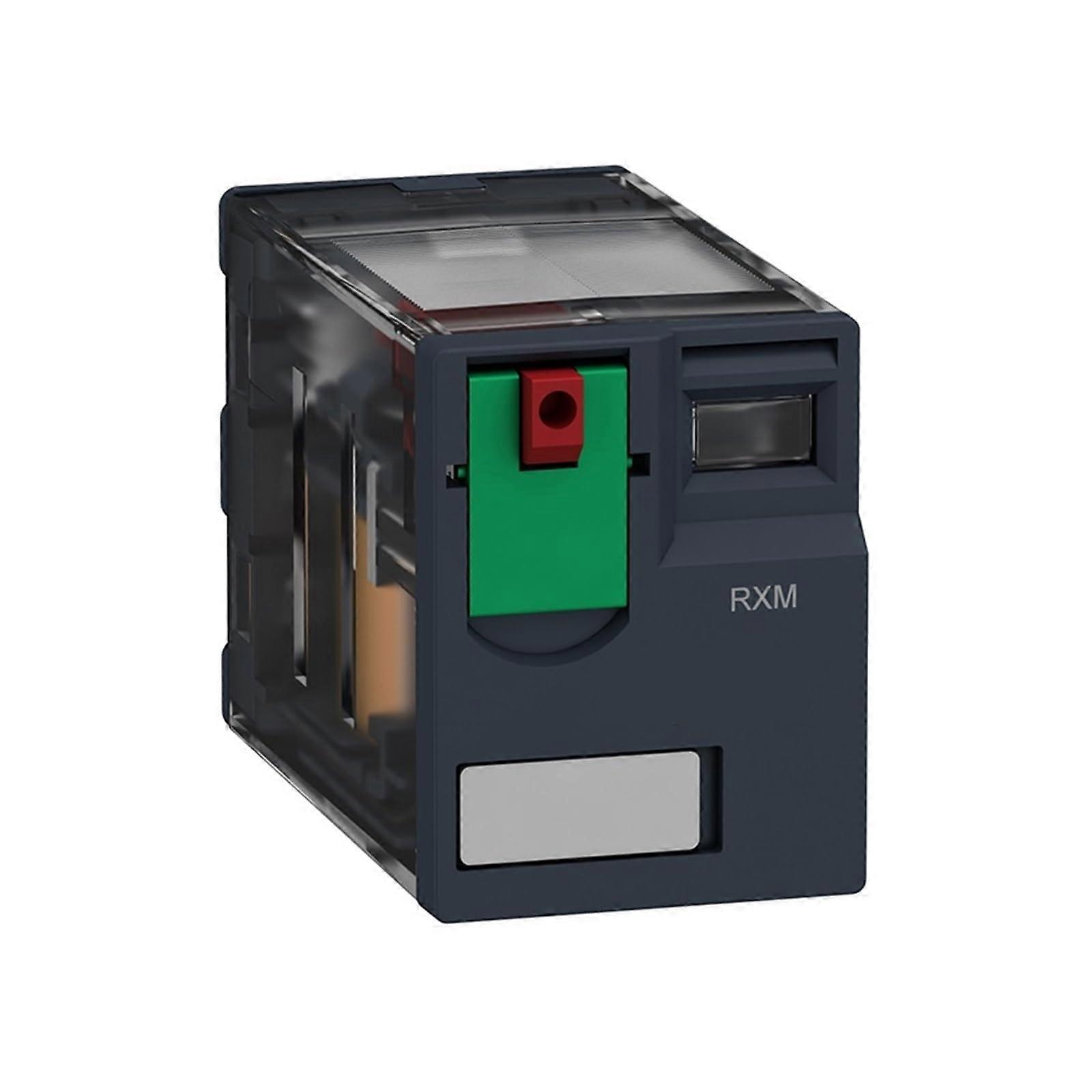 Industrial Control Relay 4 Pole Plugin with Locking Test Button for Panel Mount