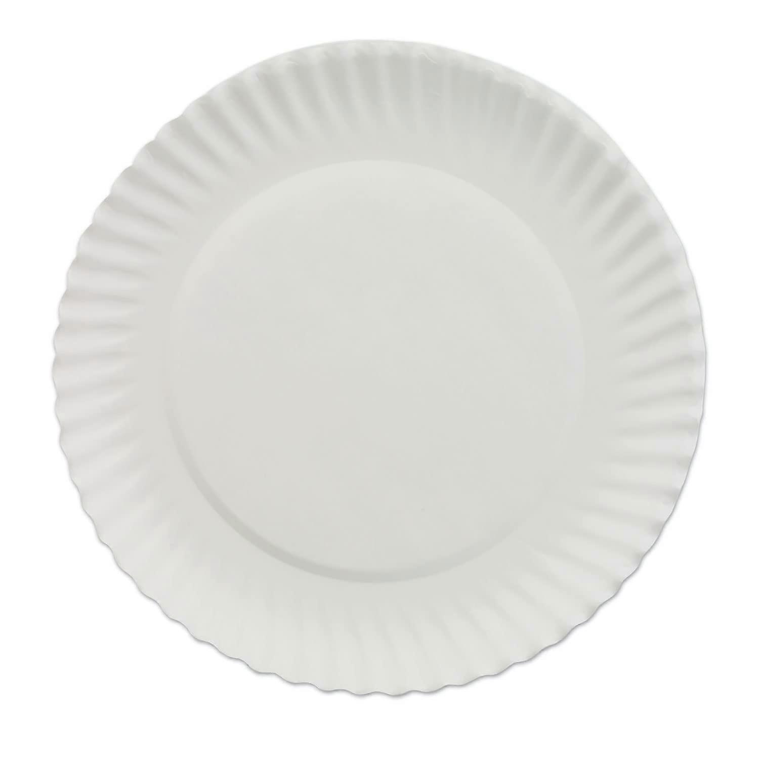6 Inch White Paper Plates Bulk Pack, Disposable Round Plates for MultiPurpose Use, Lightweight