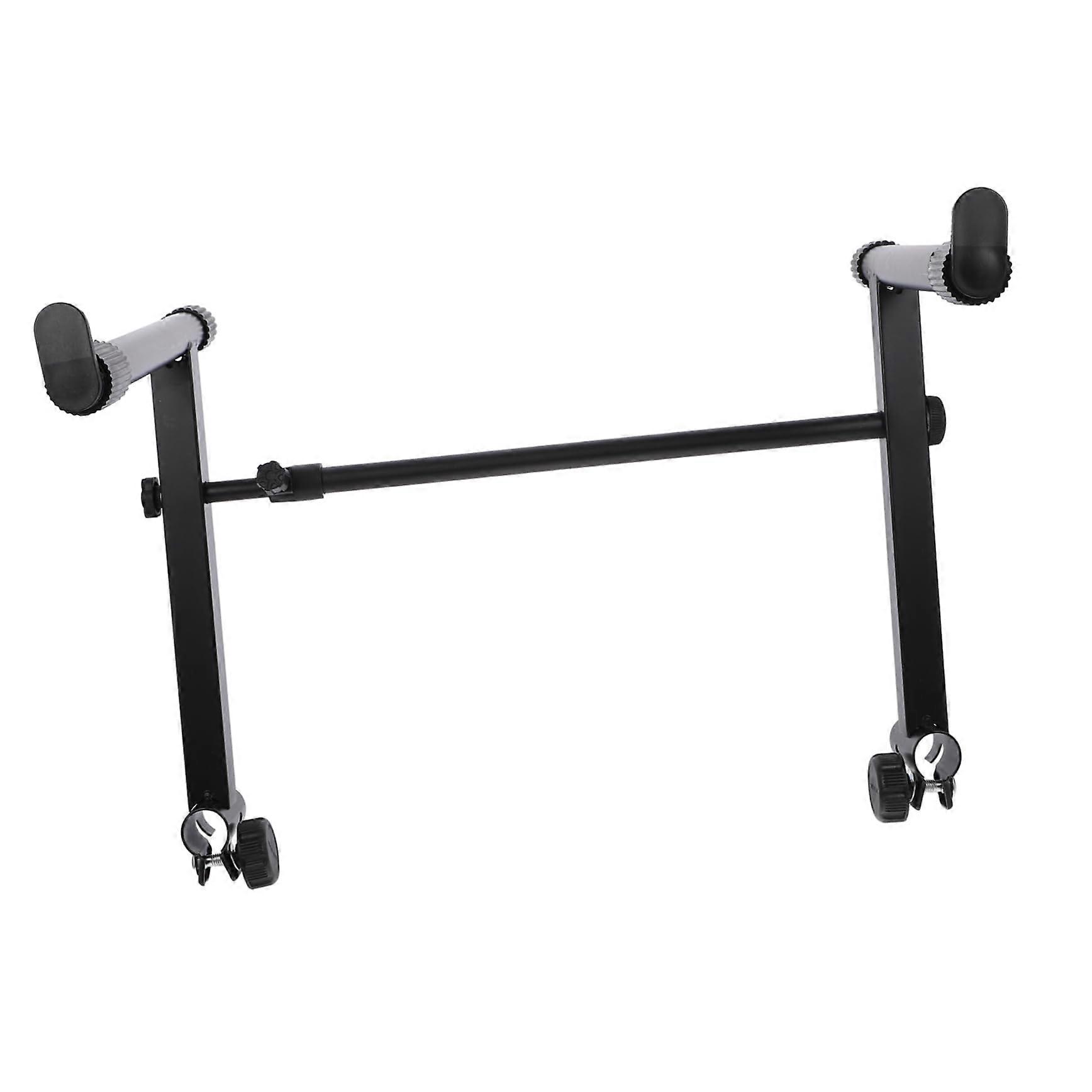 Adjustable Foldable Double Keyboard Stand with Second Tier and AntiSlip Pads for Electric Piano